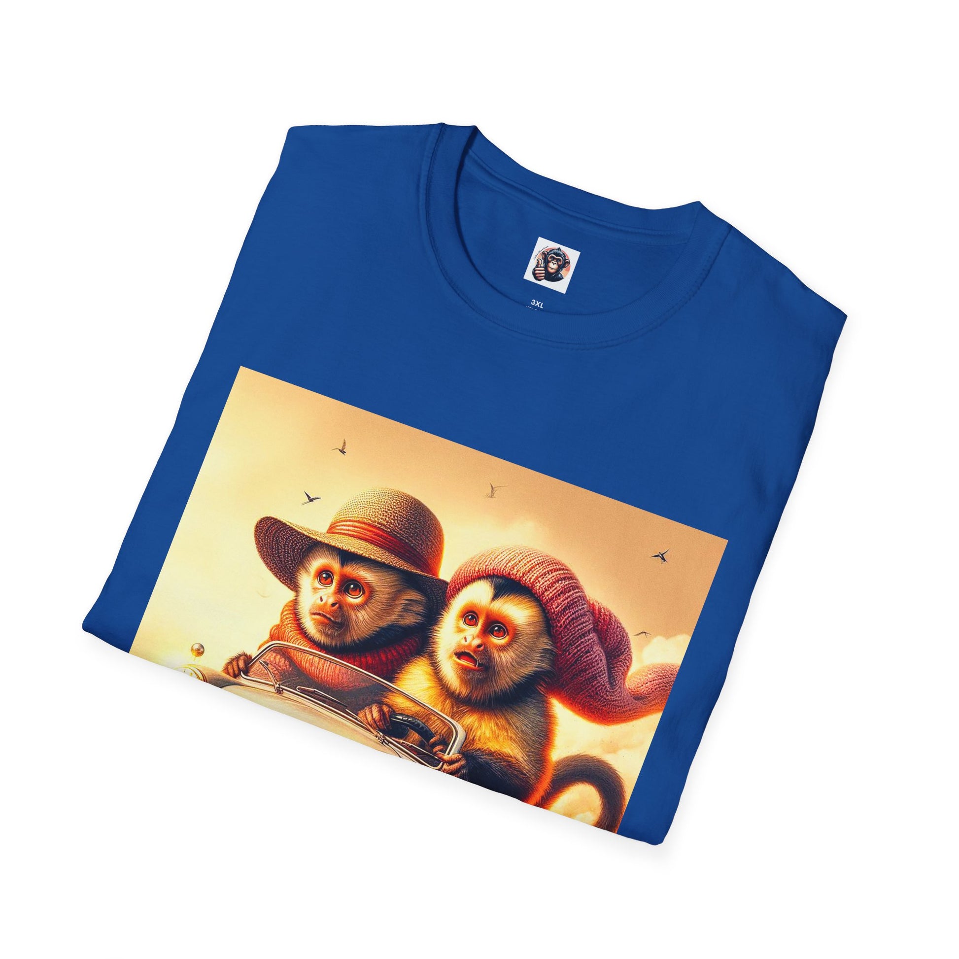 Wacky Capuchin Monkey dessert driving T-Shirt Printify