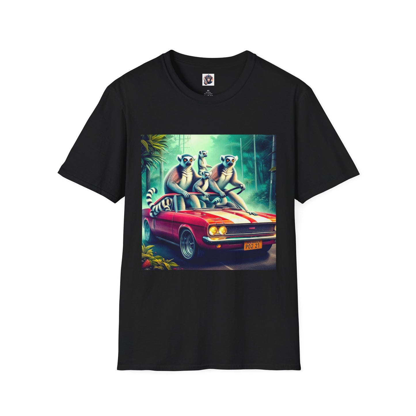 Wacky Lemurs crazy drivers T-Shirt Printify XS Black