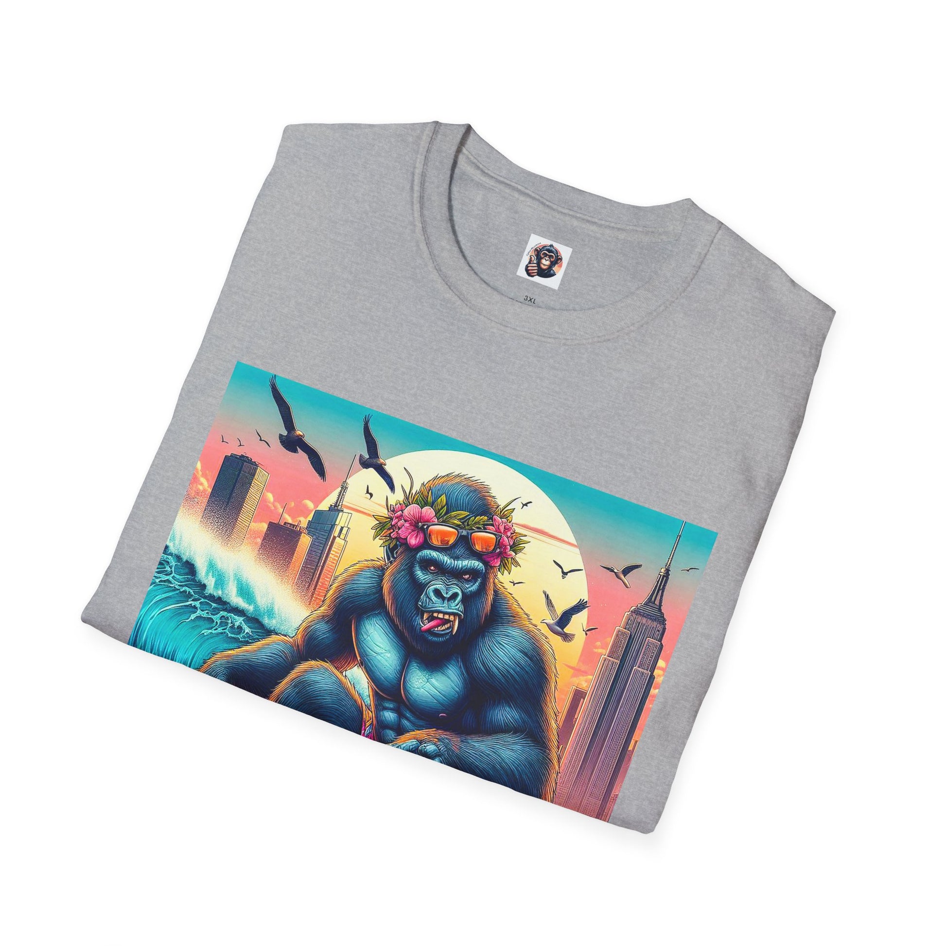 Gorilla pretty surfer T-Shirt Printify