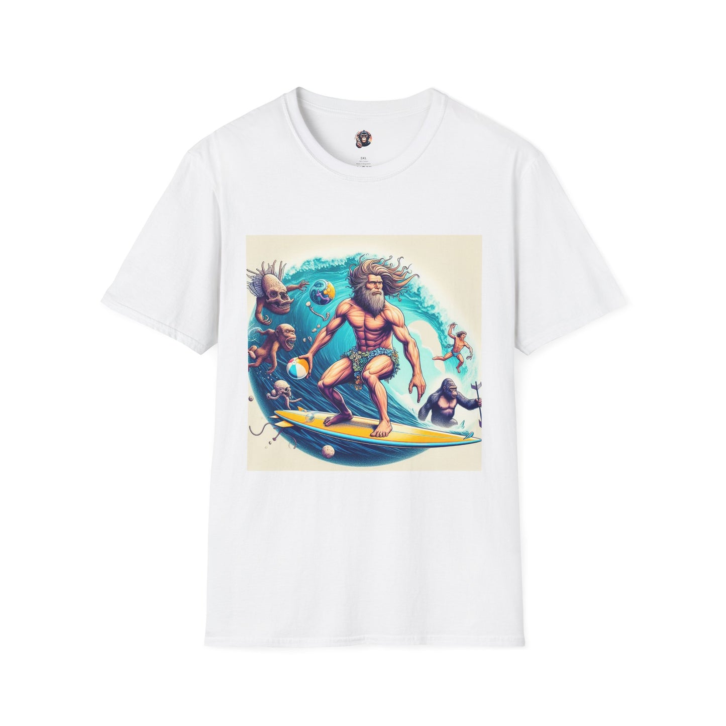 Homo Sapiens surfer T-Shirt Printify S White