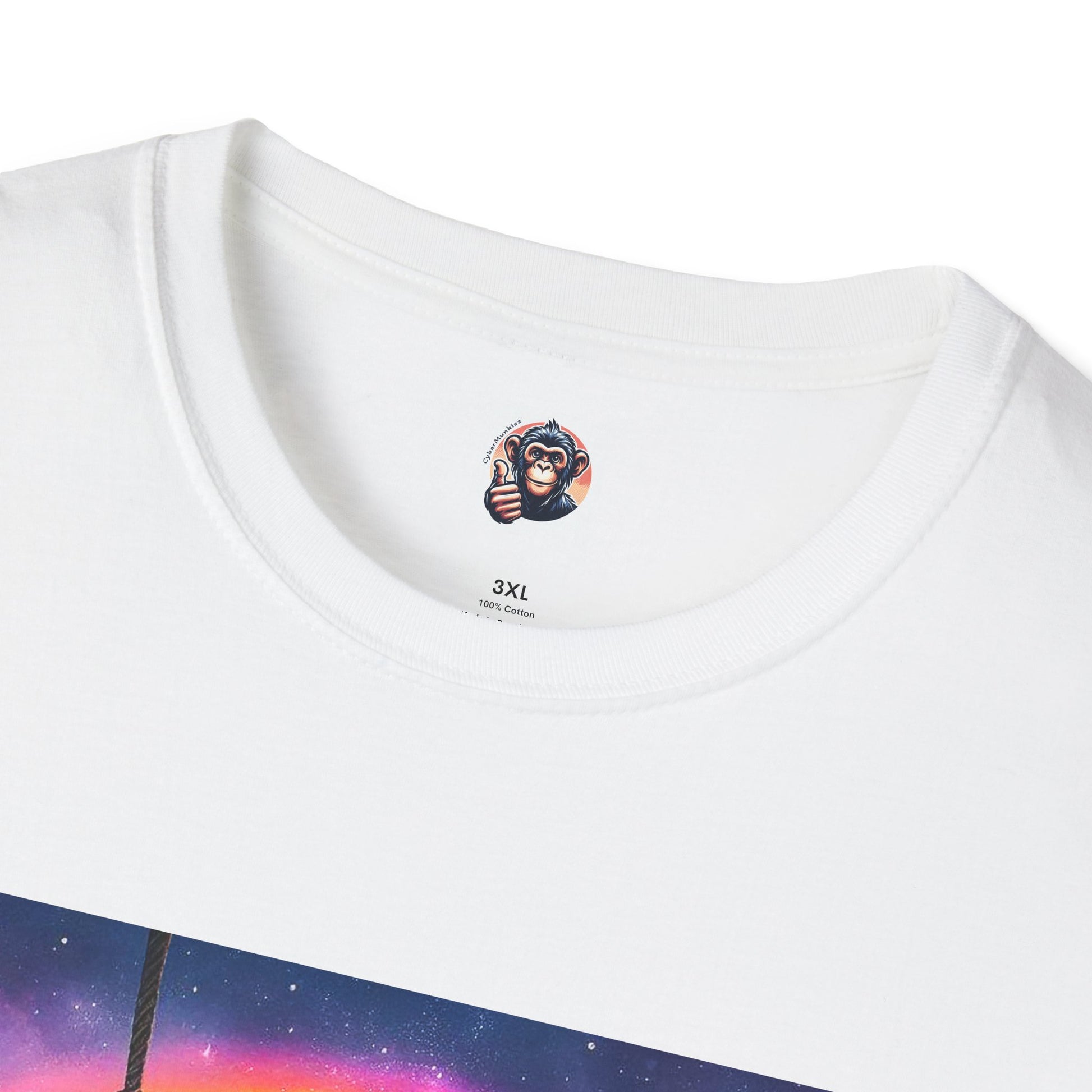 Chimp swinging high T-Shirt Printify