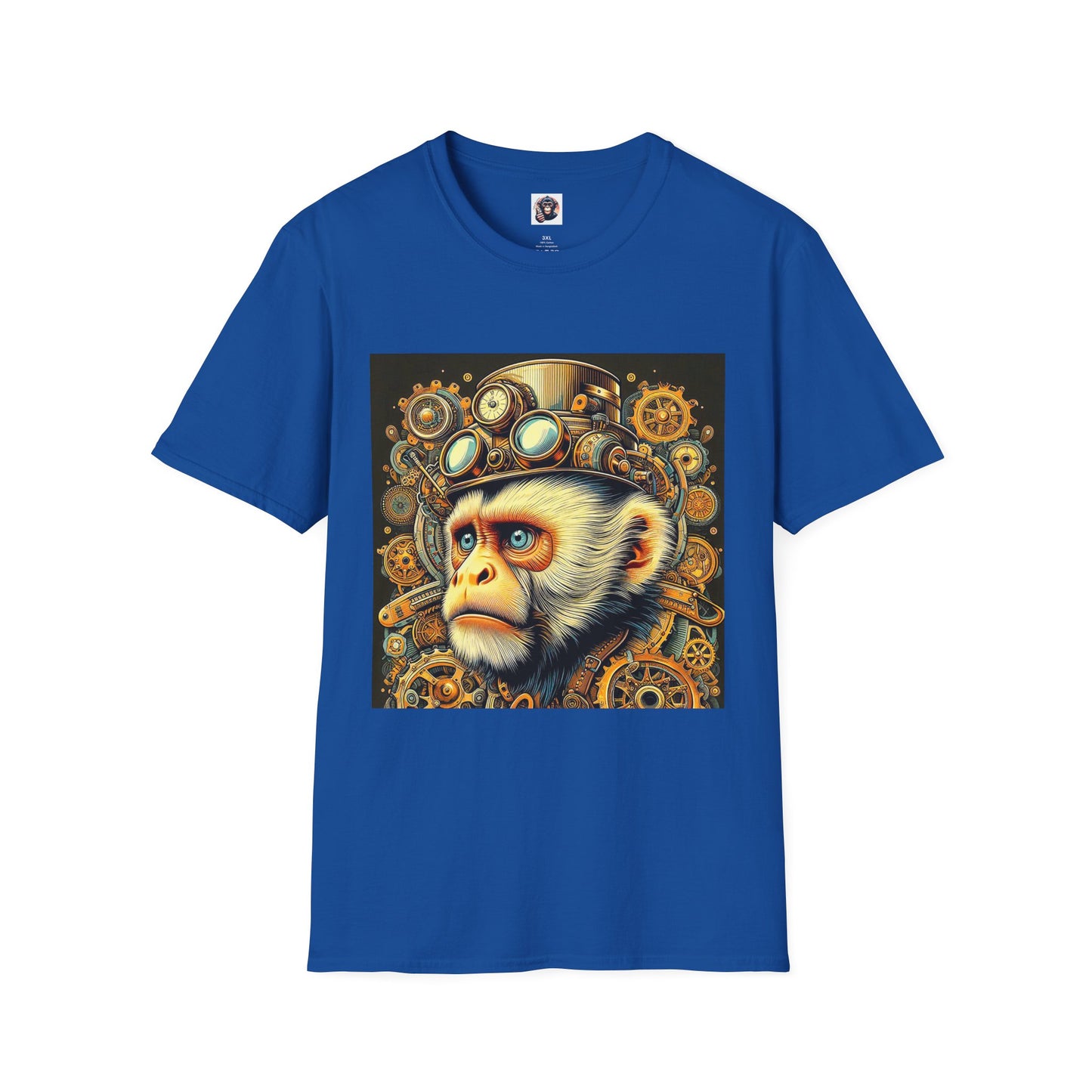 Steam punk Capuchin Monkey T-Shirt Printify XS Royal