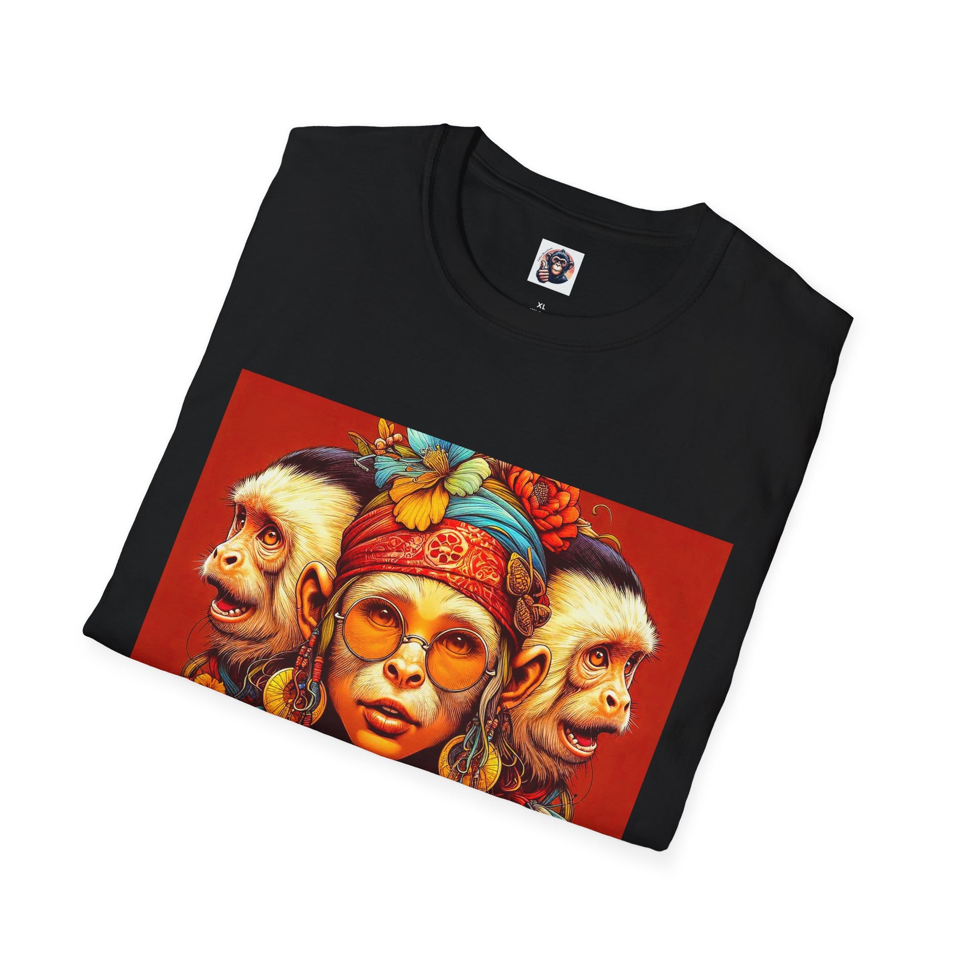 Capuchin Monkey 70s soul sister shirt T-Shirt Printify