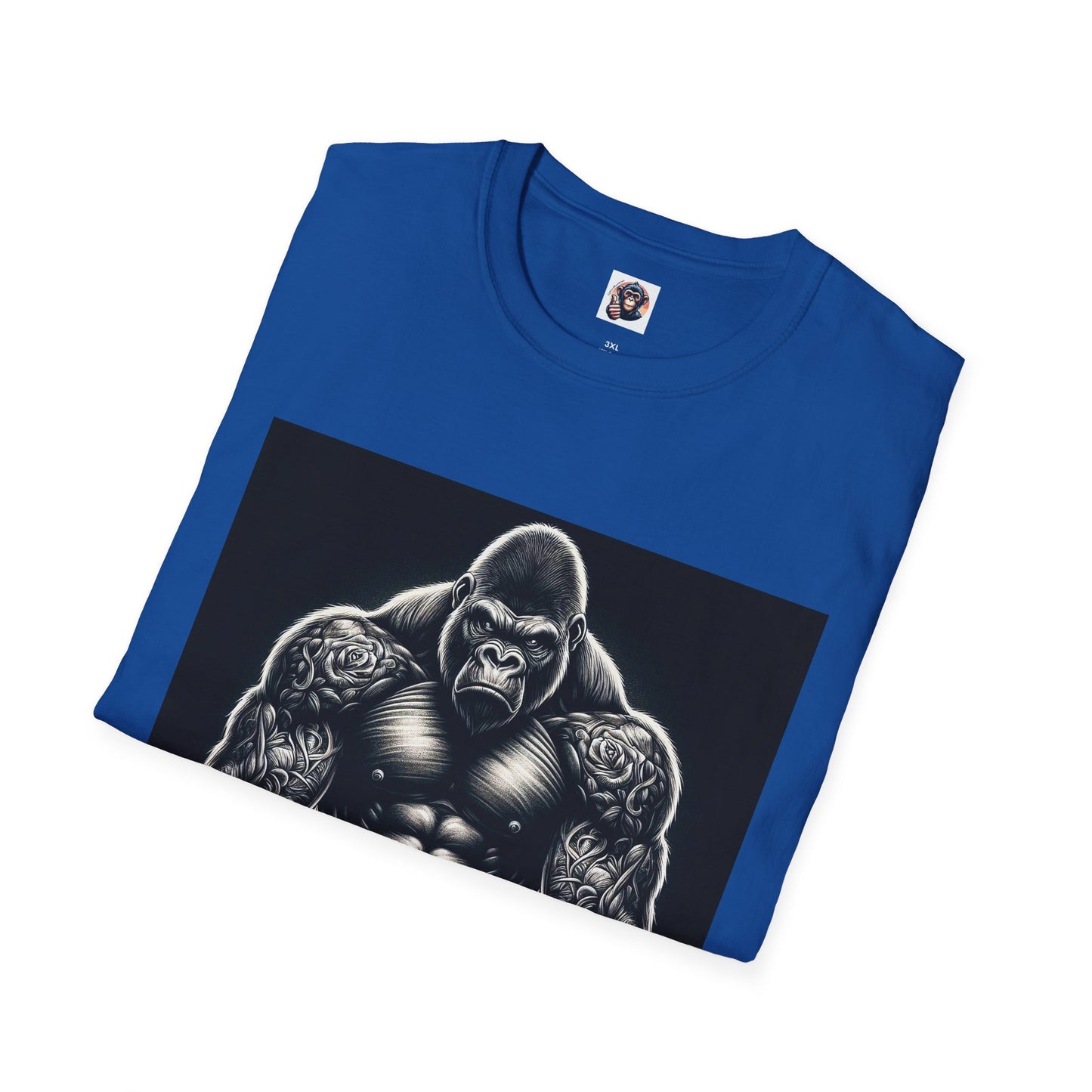 Gorilla muscles man T-Shirt Printify