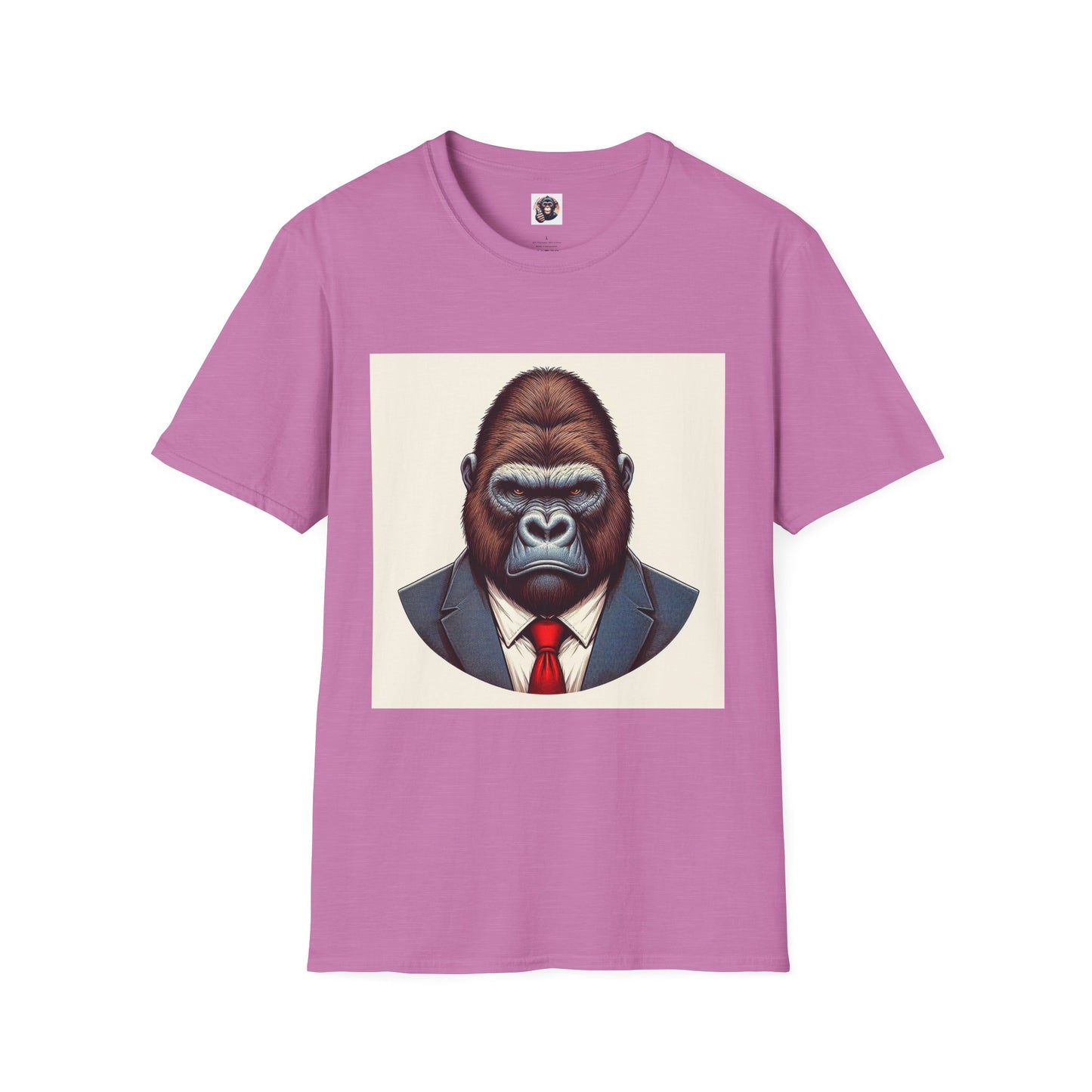 Gorilla mean boss T-Shirt Printify S Heather Radiant Orchid