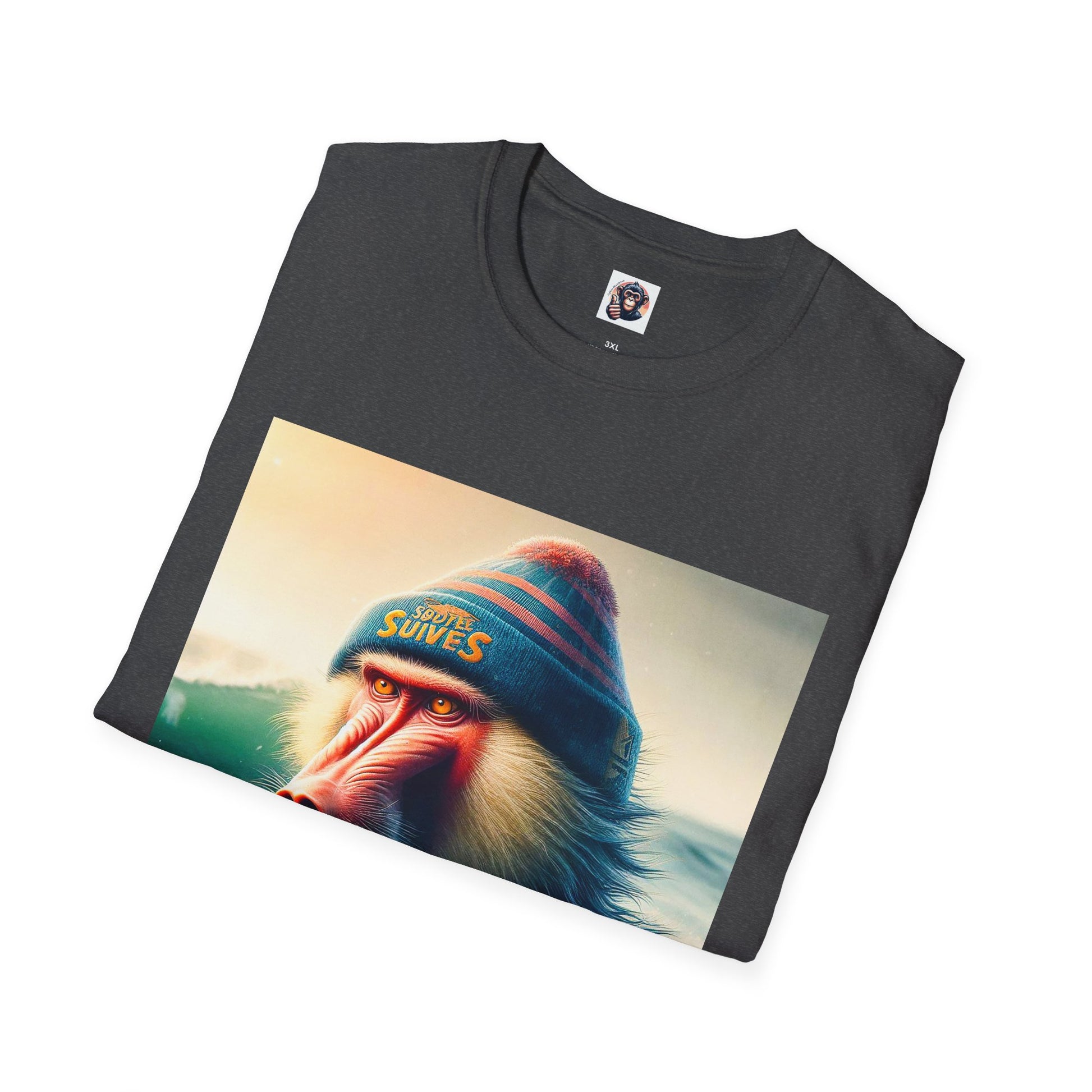 Baboon surfer T-Shirt Printify