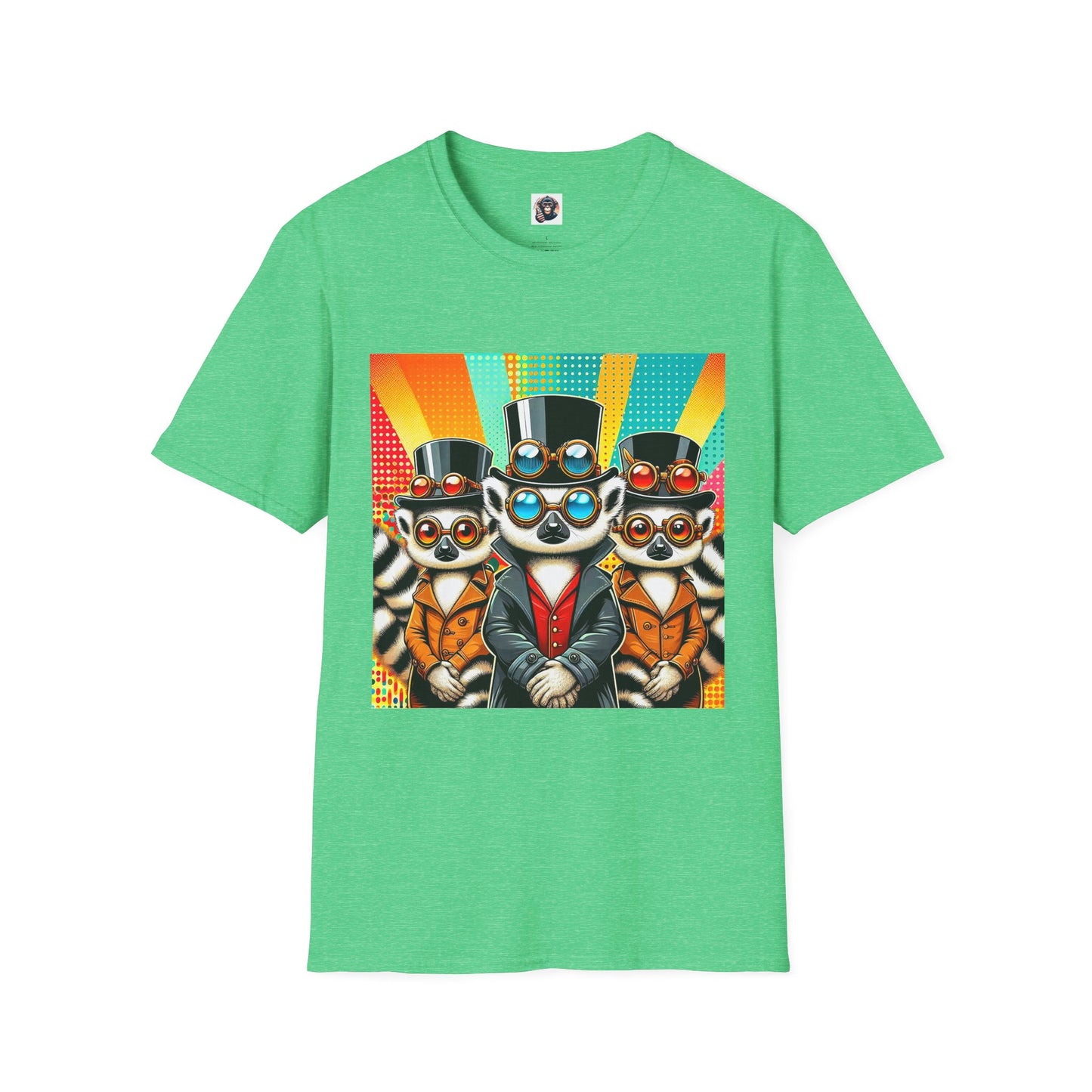 Lemurs T-Shirt Printify S Heather Irish Green