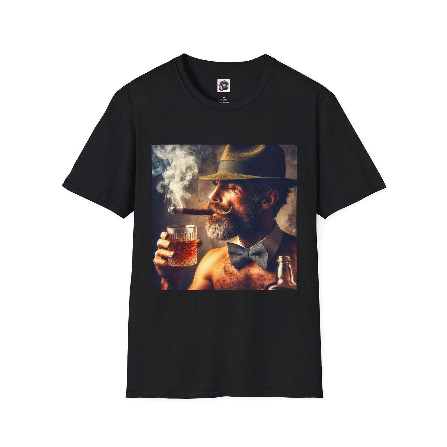 Homo Sapiens bar smoking T-Shirt Printify XS Black