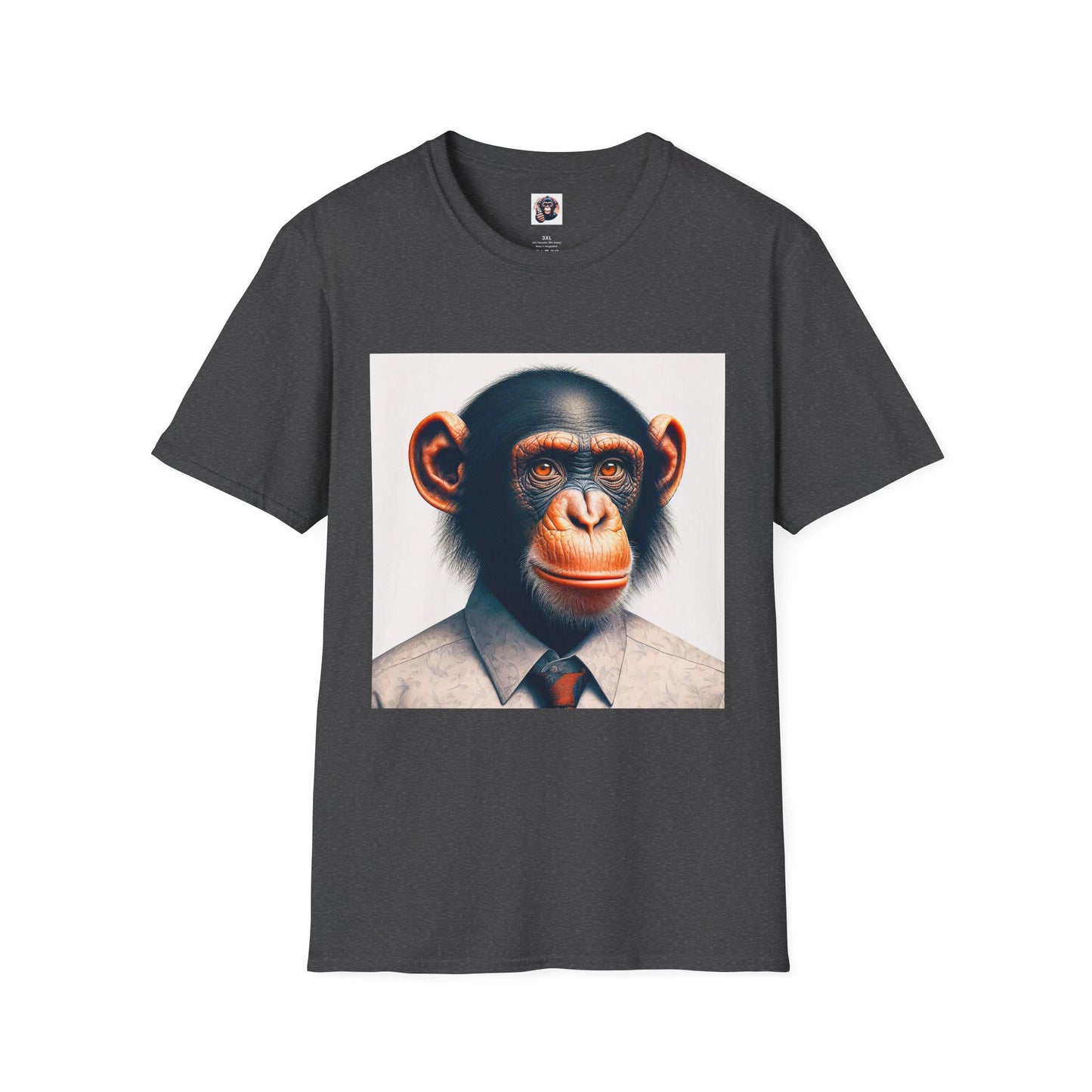 Bonobo business man T-Shirt Printify XS Dark Heather