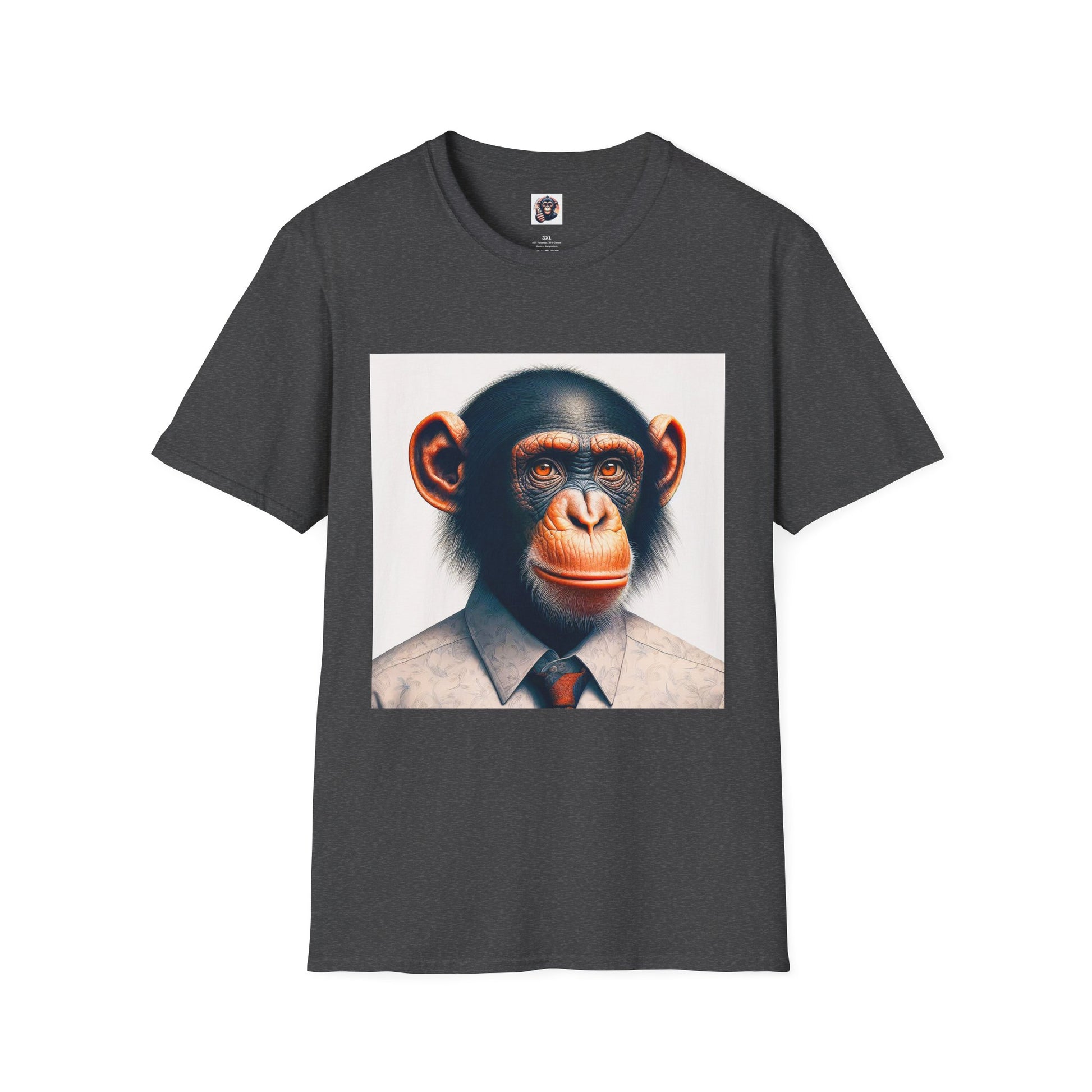 Bonobo business man T-Shirt Printify XS Dark Heather