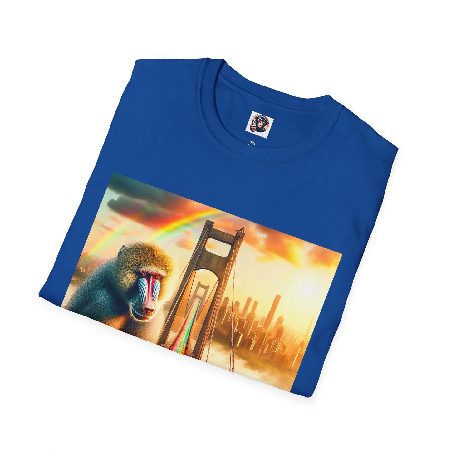 Baboon rainbow bridge T-Shirt Printify