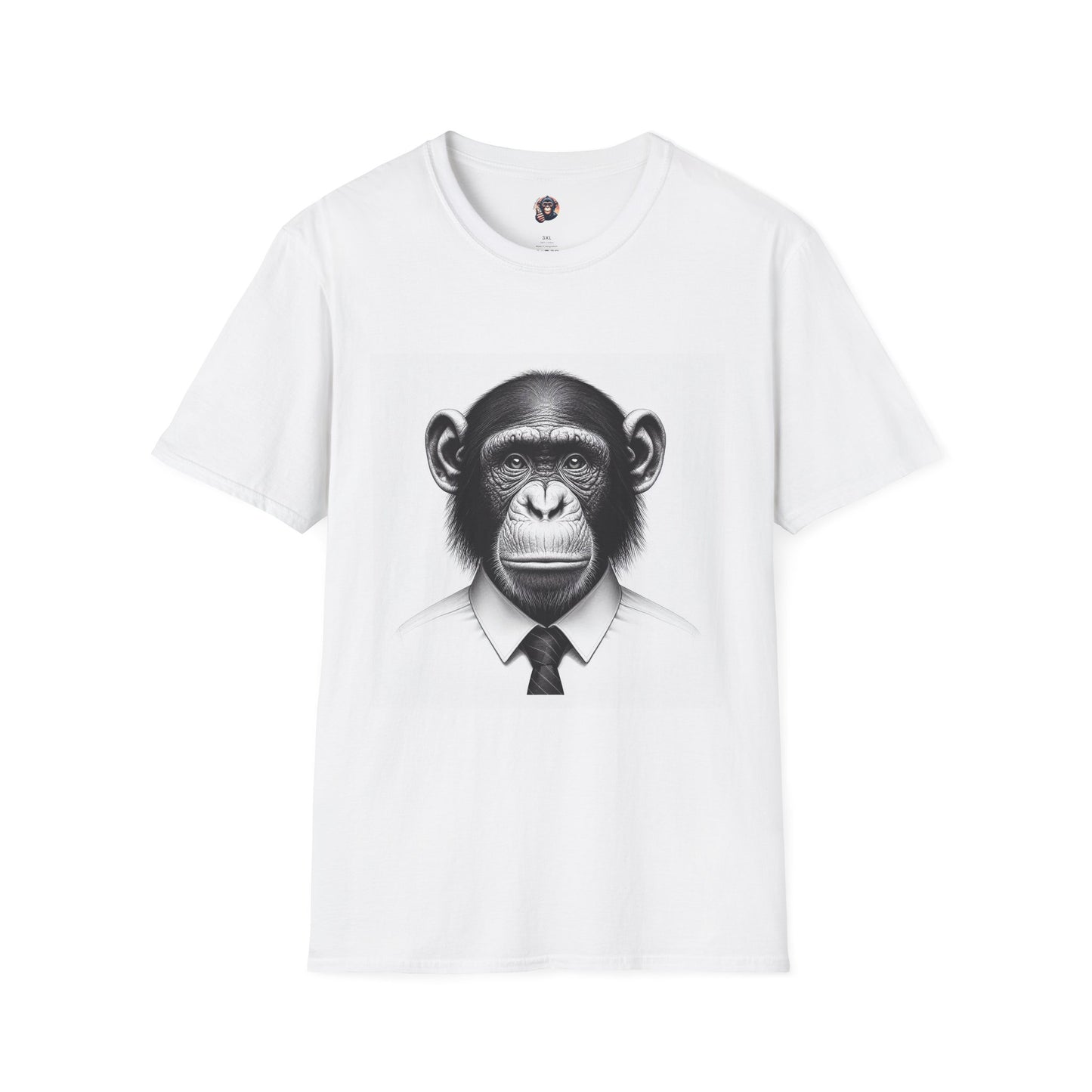 Bonobo business Man T-Shirt Printify S White