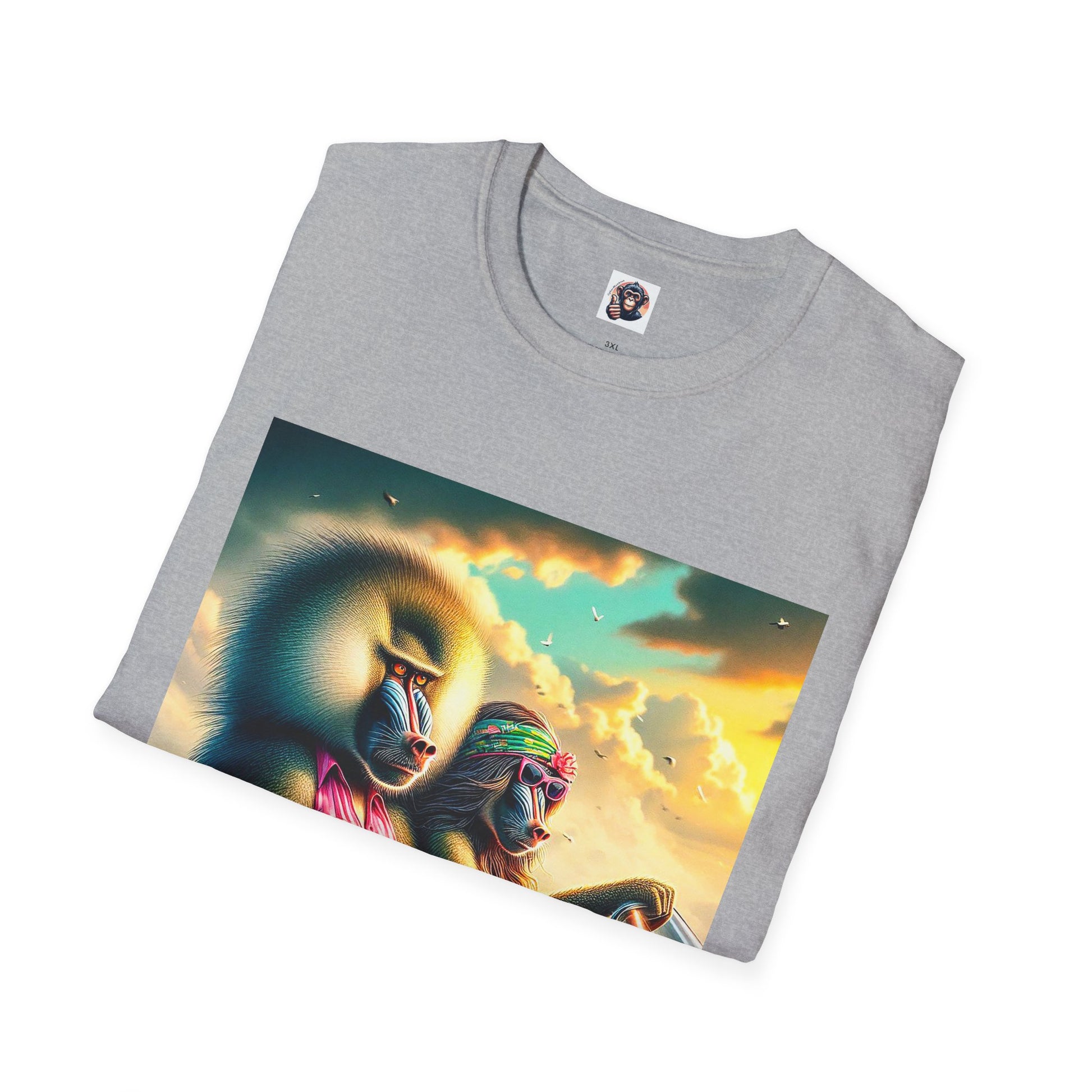 Wacky Baboon couple driving T-Shirt Printify