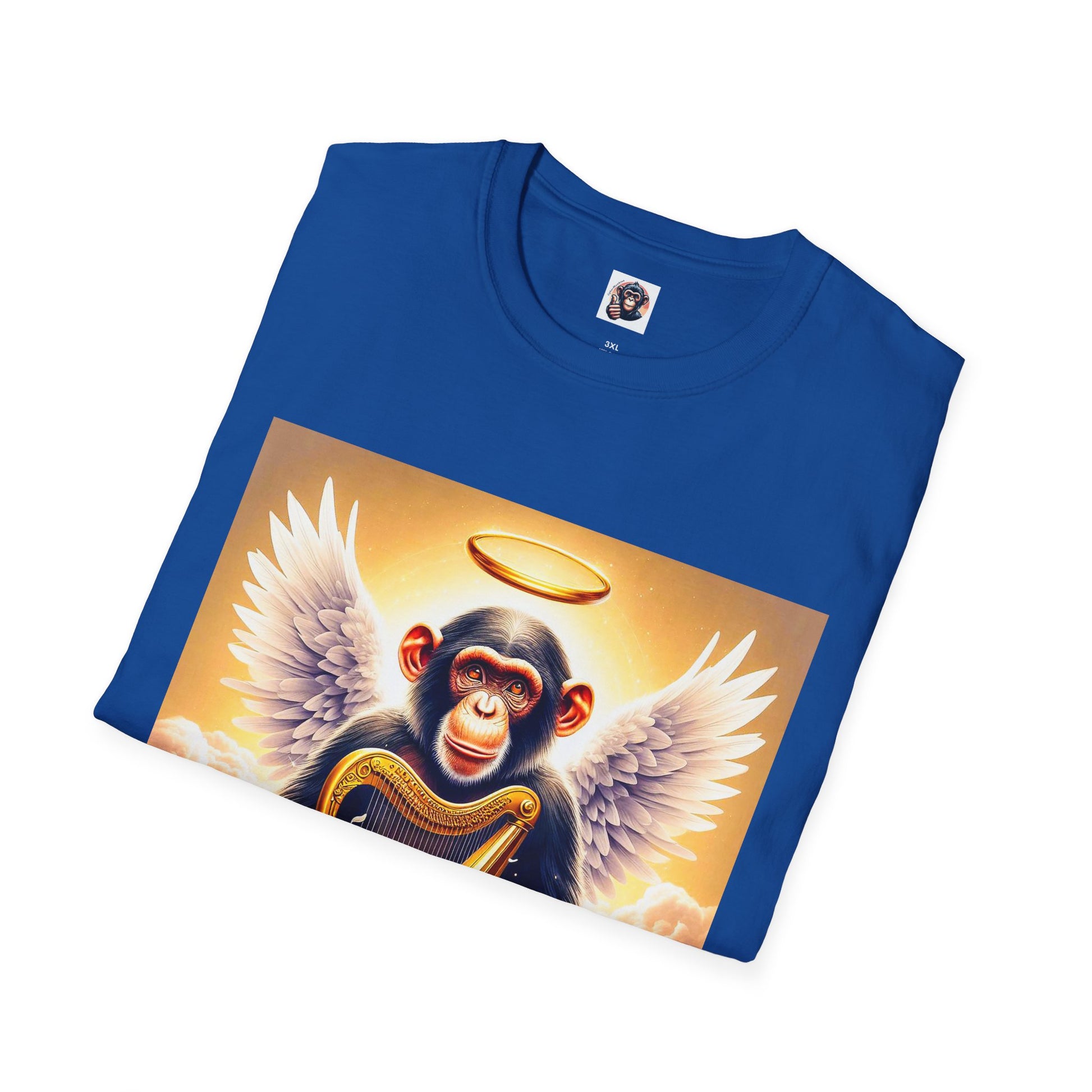 Chimp harp player T-Shirt Printify