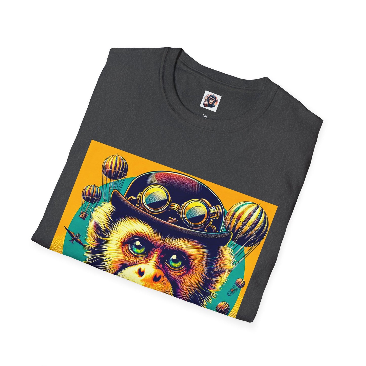 Capuchin Monkey steam punk shirt T-Shirt Printify