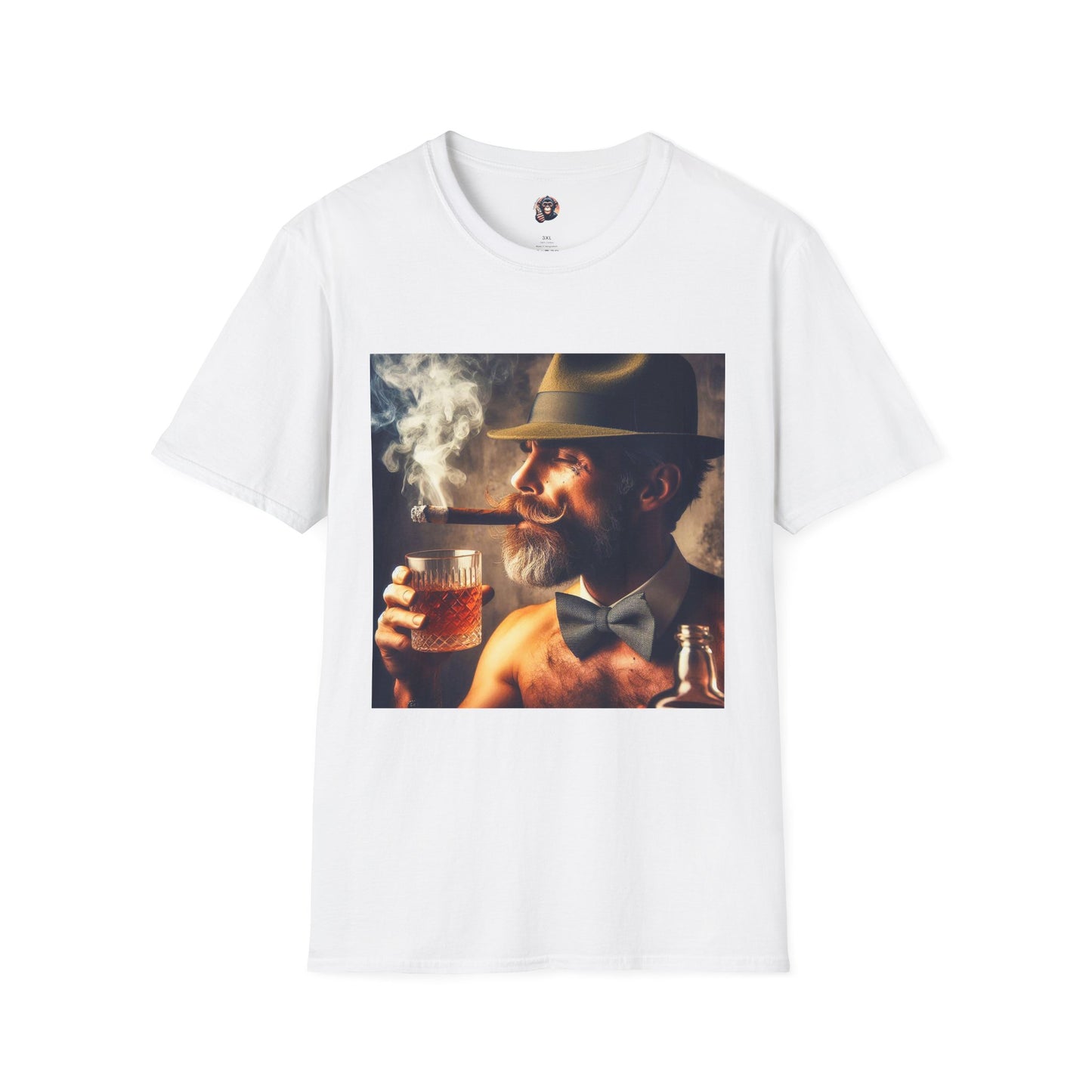 Homo Sapiens bar smoking T-Shirt Printify S White