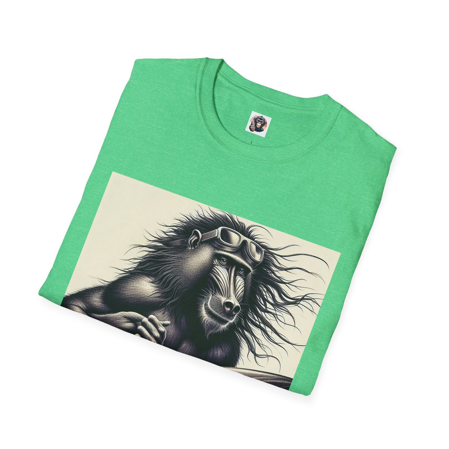 Baboon black and white surfer