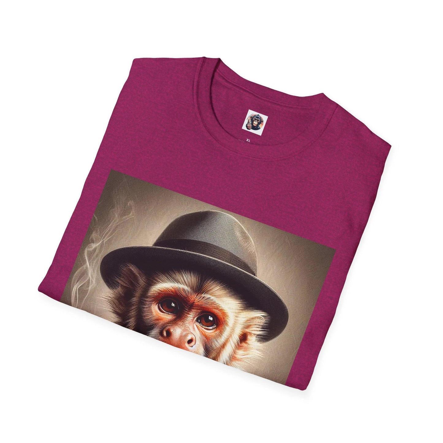 Capuchin Monkey Suit And Tie Graphic Tee For Men And Women Unisex Cotton Crew Neck Novelty Shirt by Printify
