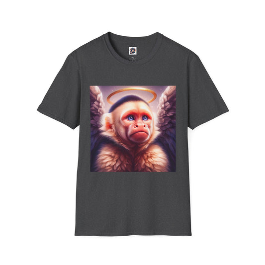 Capuchin Monkey heavenly Angel T-Shirt Printify XS Dark Heather