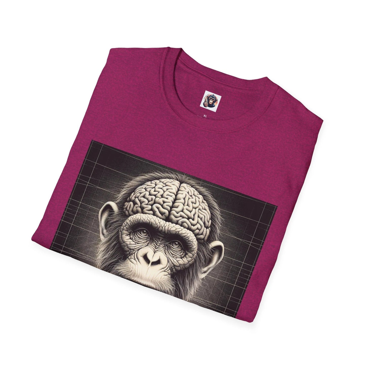 Homo Sapiens Brain In A Suit Graphic Tee For Men Cotton Crew Neck T Shirt Express Your Style With Bold Satire Design by Printify