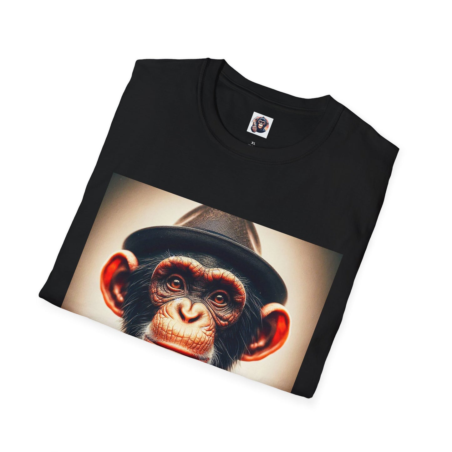 Chimp hat and tie T-Shirt Printify