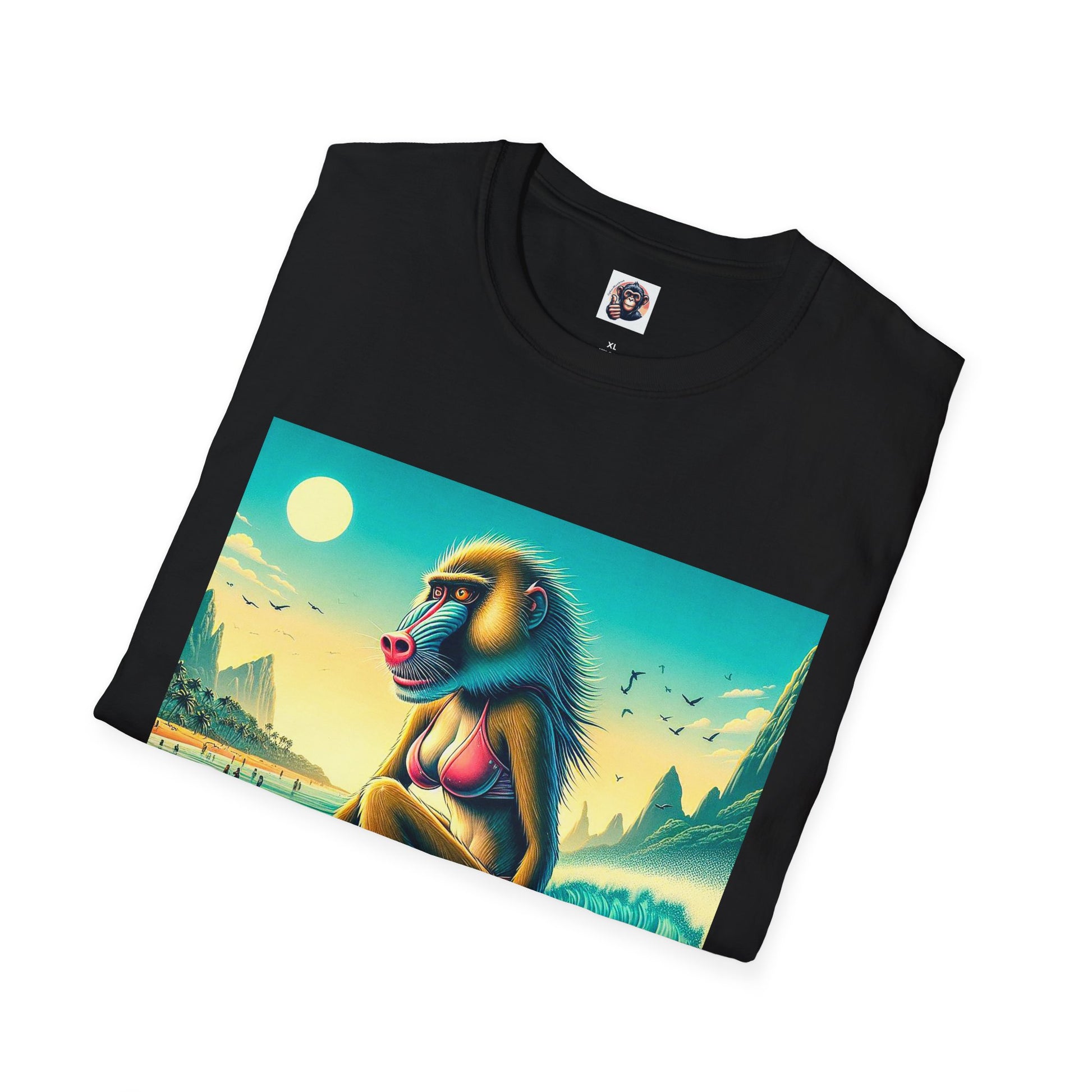 Baboon surfer T-Shirt Printify