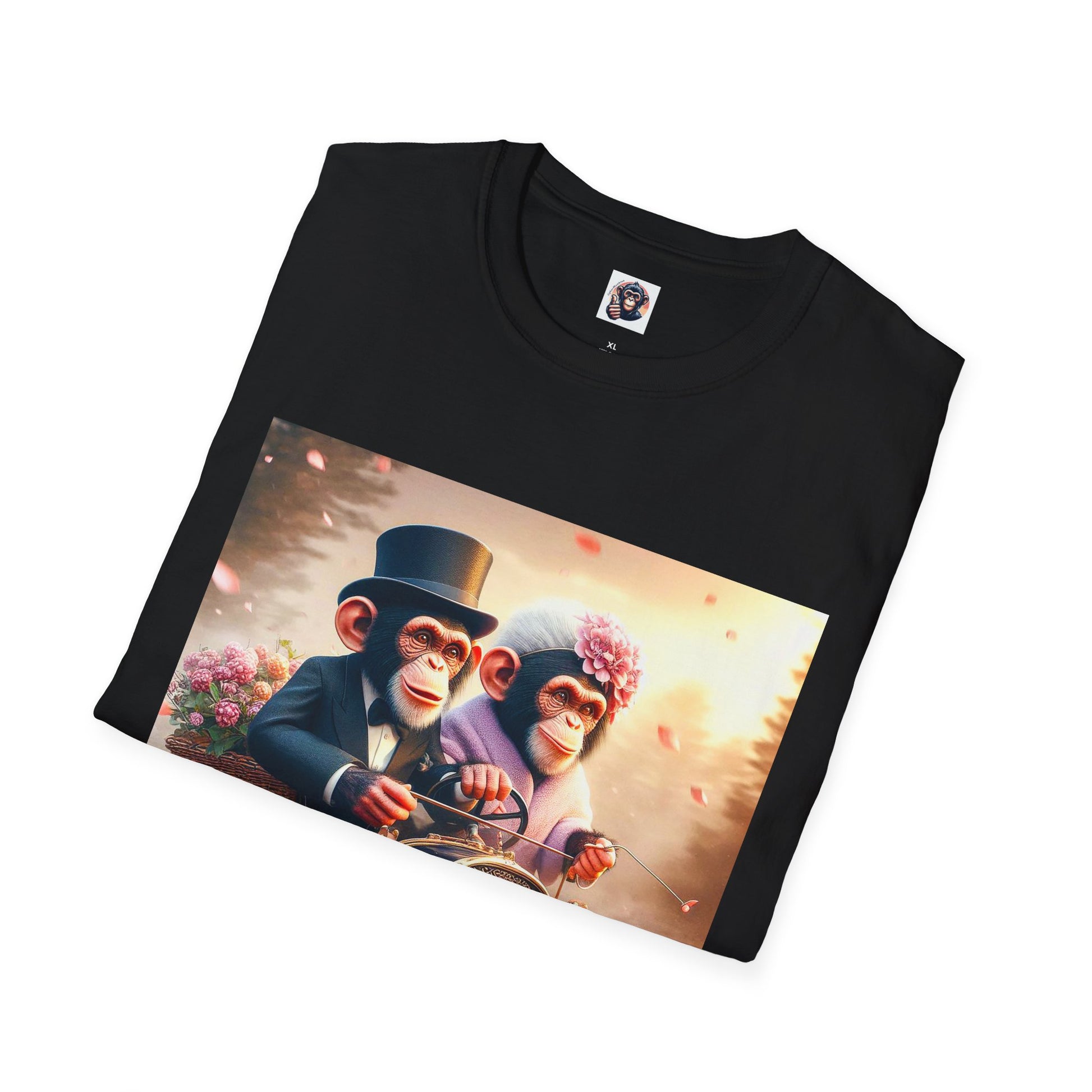 Wacky Chimp driving car T-Shirt Printify
