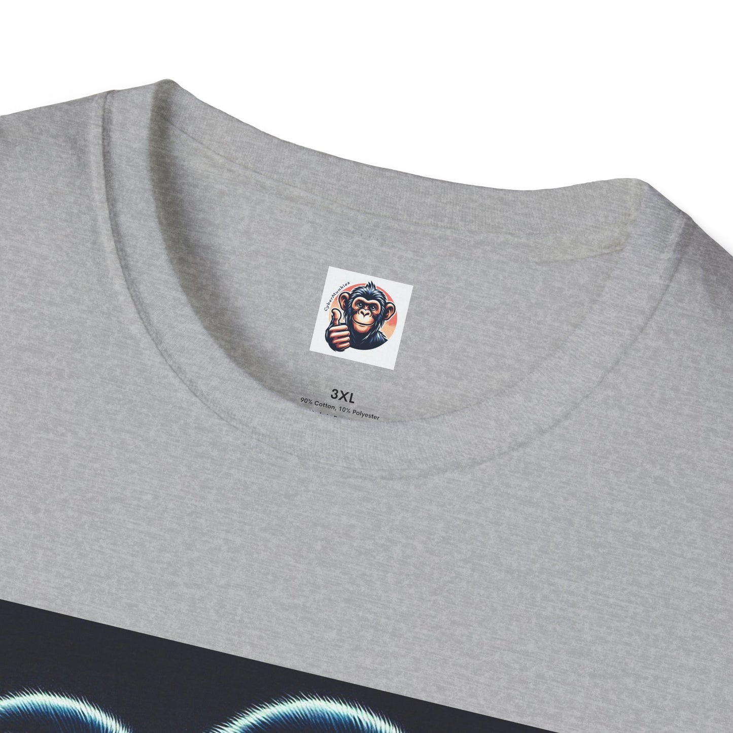 Wacky Capuchin Monkey men in black shirt T-Shirt Printify