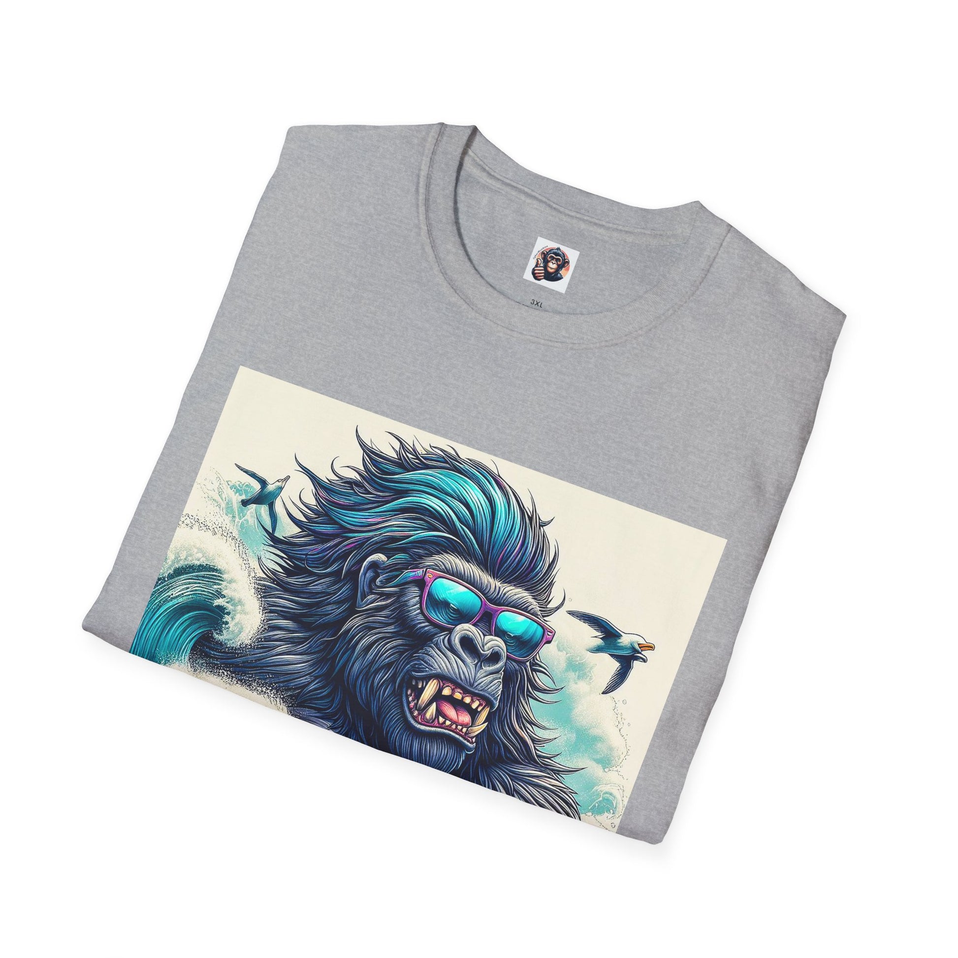 Gorilla surfer dude T-Shirt Printify