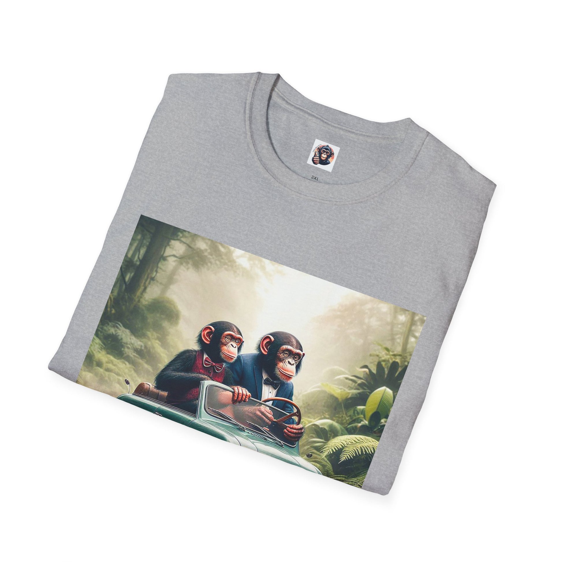 Wacky Bonobo car driving T-Shirt Printify