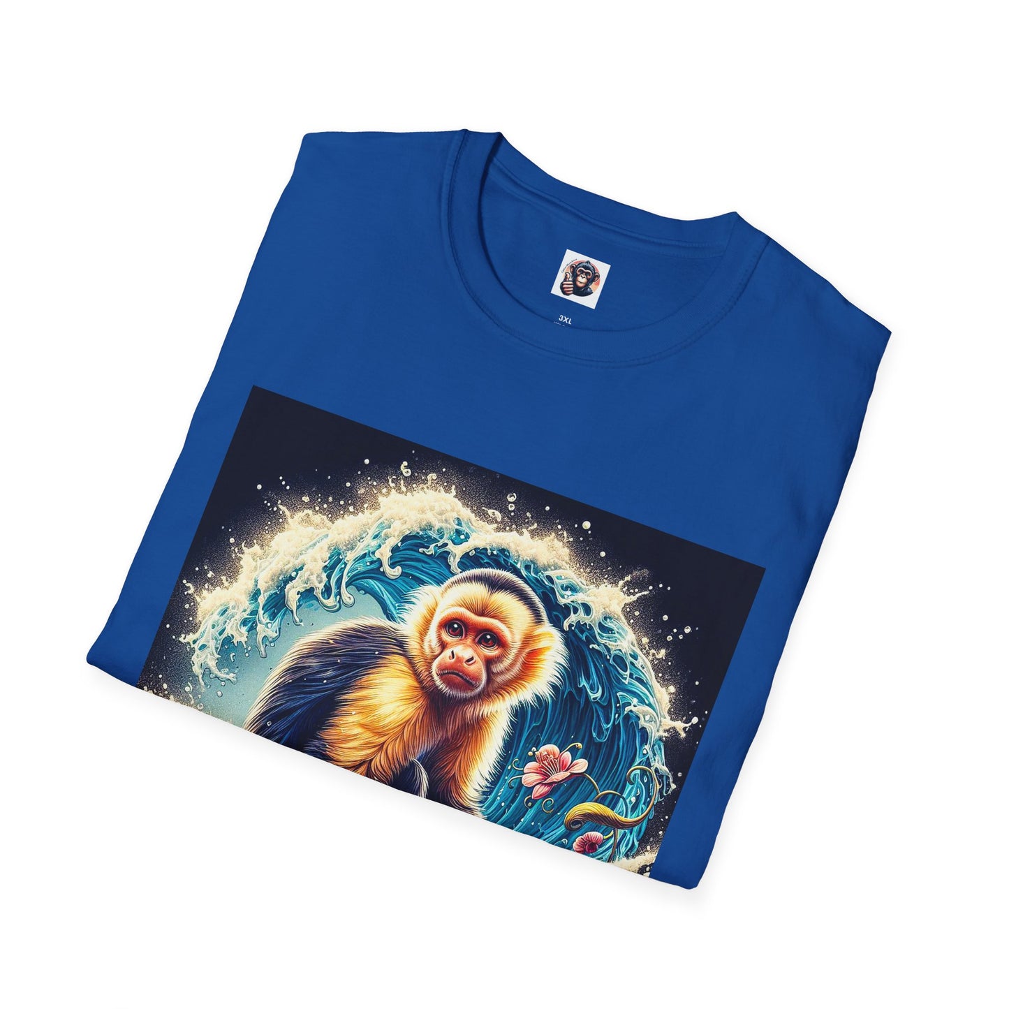 Capuchin Monkey surfer dude T-Shirt Printify