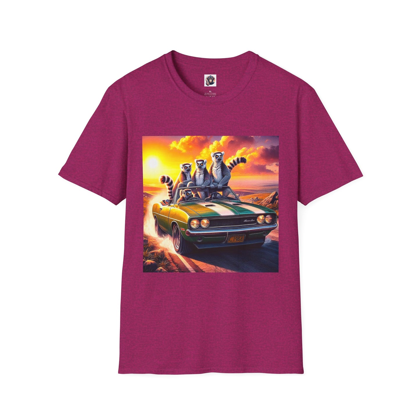 Wacky Lemurs T-Shirt Printify S Antique Heliconia
