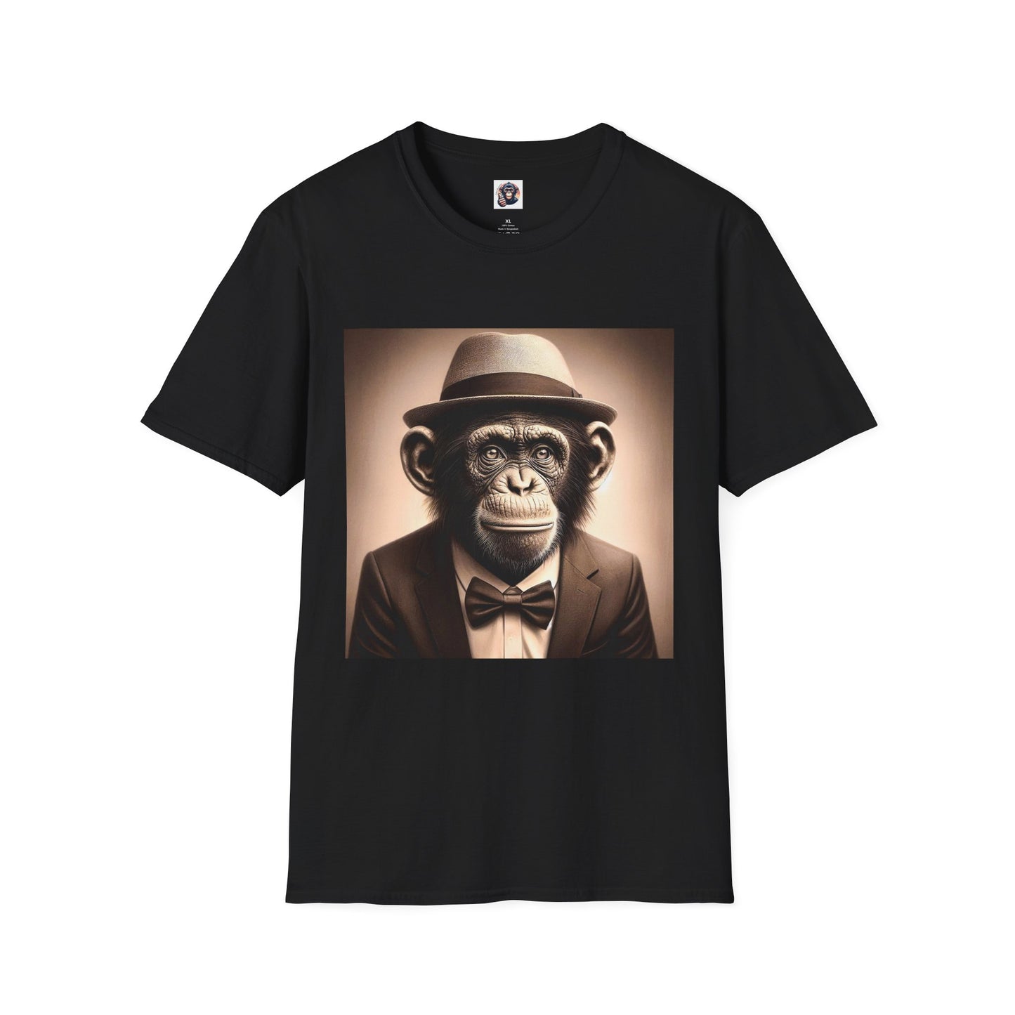 Bonobo happy guy T-Shirt Printify XS Black