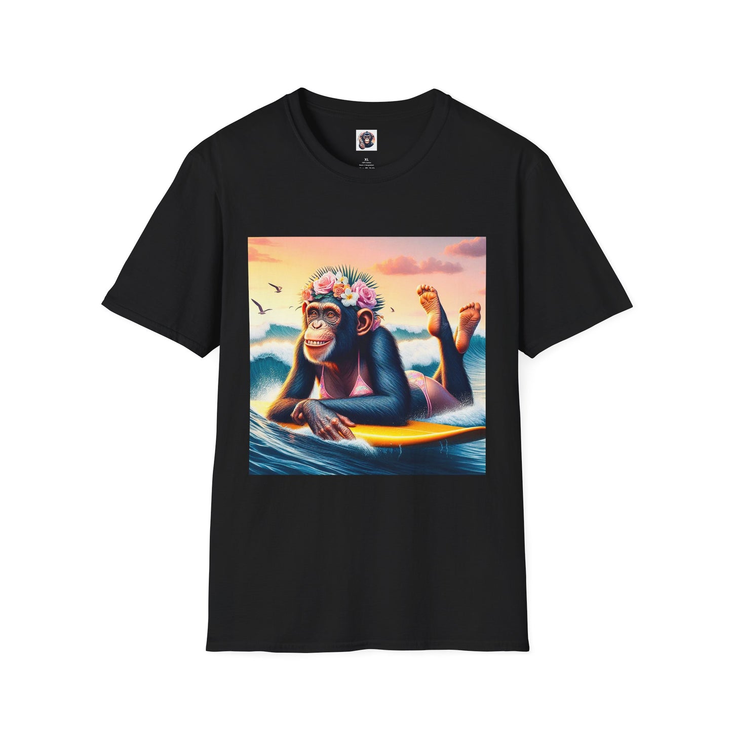 Bonobo surfer queen T-Shirt Printify XS Black