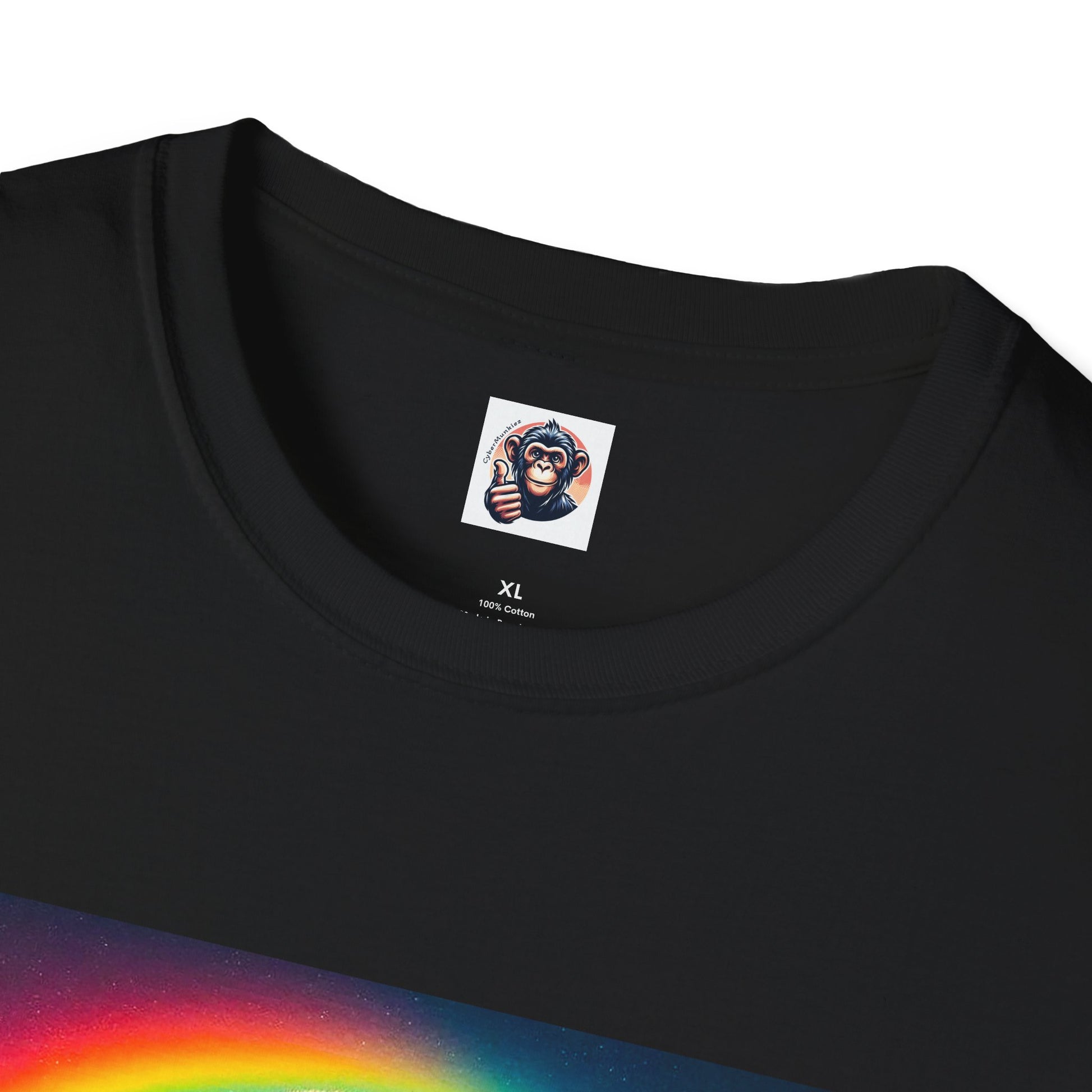 Capuchin Monkey pretty rainbow shirt T-Shirt Printify