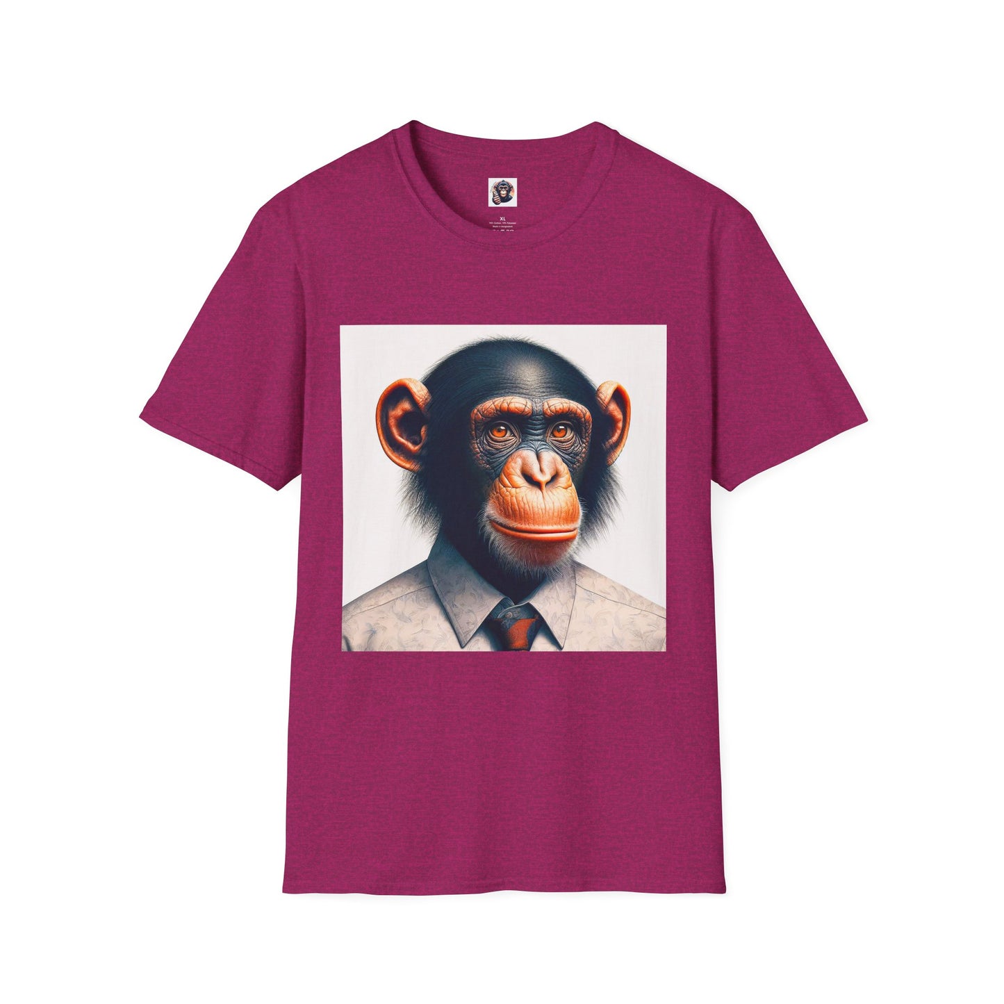 Bonobo business man T-Shirt Printify S Antique Heliconia