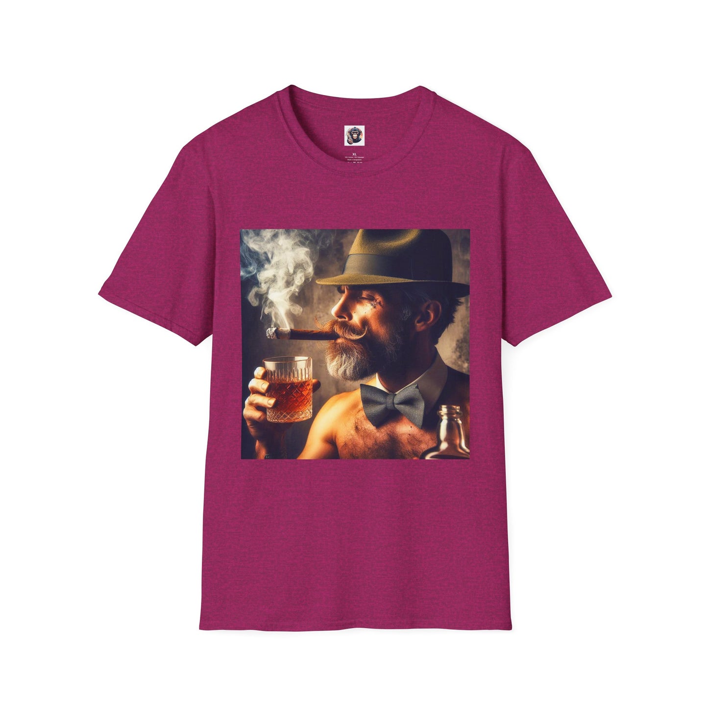 Homo Sapiens bar smoking T-Shirt Printify S Antique Heliconia