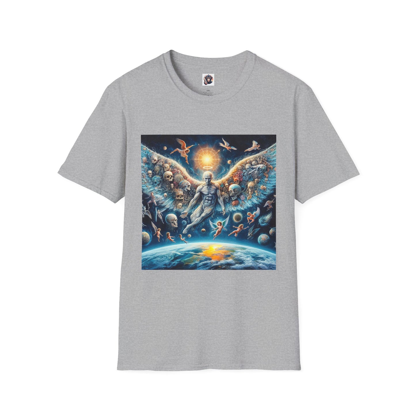 Homo Sapiens pretty Angel T-Shirt Printify XS Sport Grey