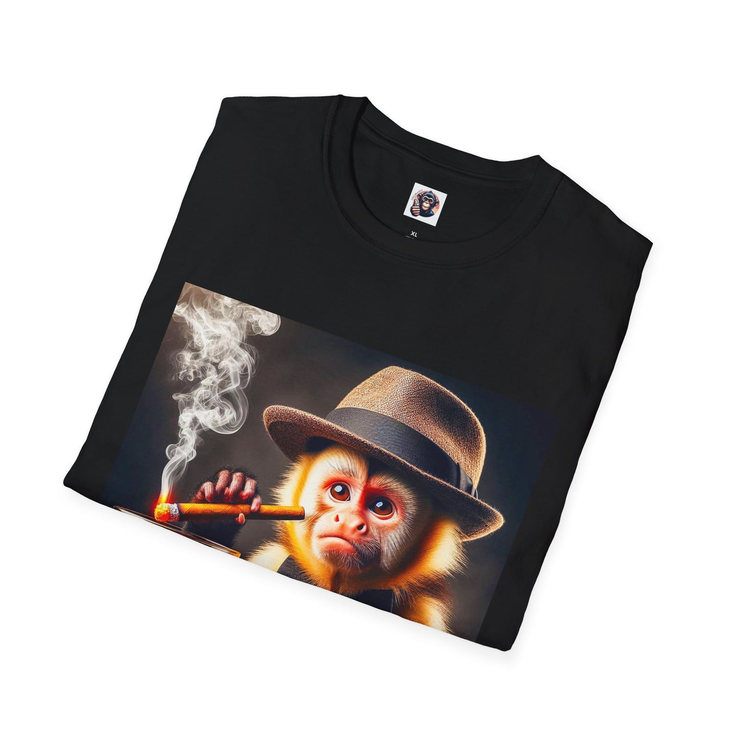 Capuchin Monkey smoking shirt T-Shirt Printify