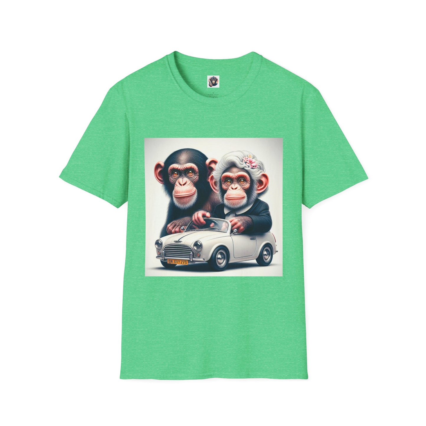 Wacky Chimp baby driver T-Shirt Printify S Heather Irish Green