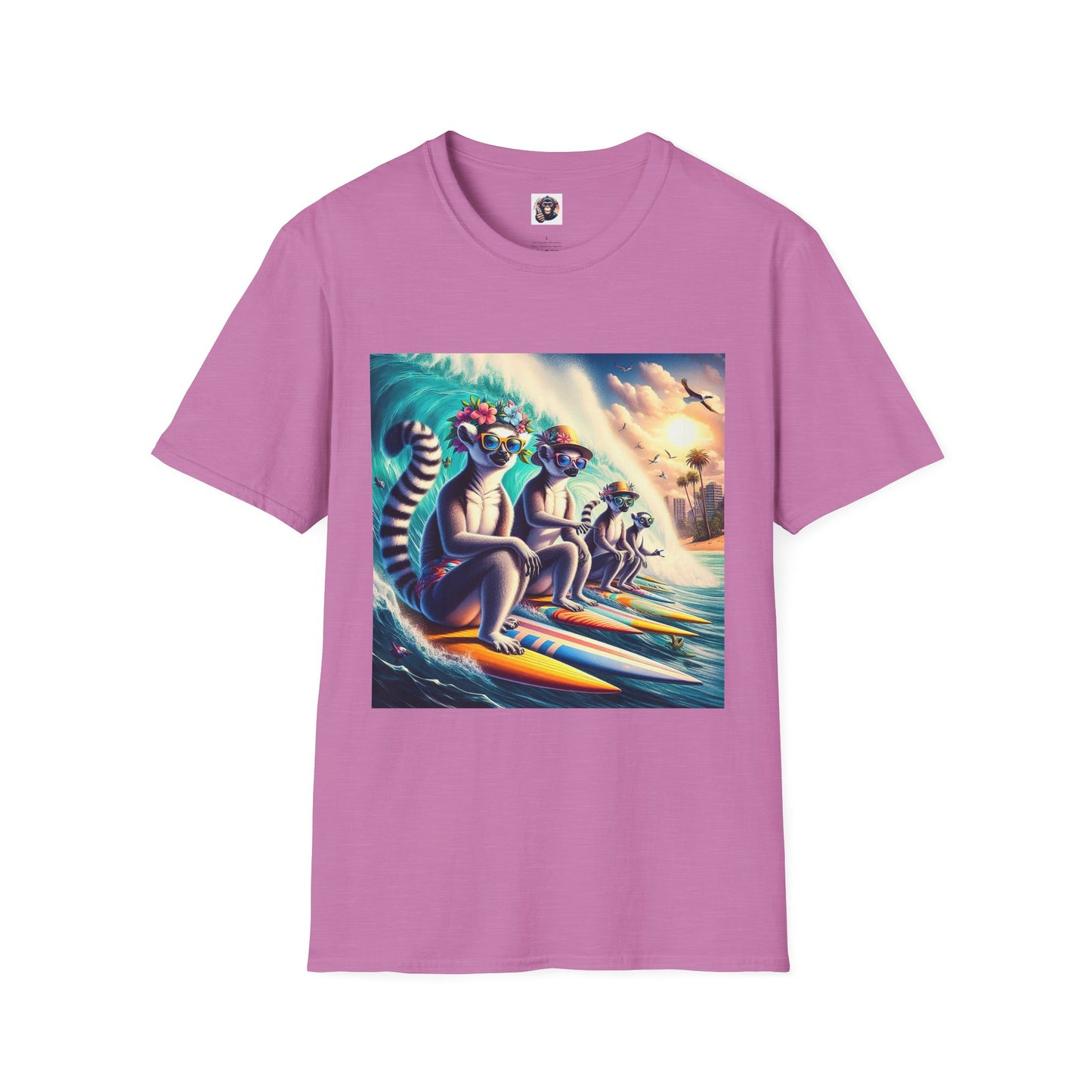 Lemurs T-Shirt Printify S Heather Radiant Orchid