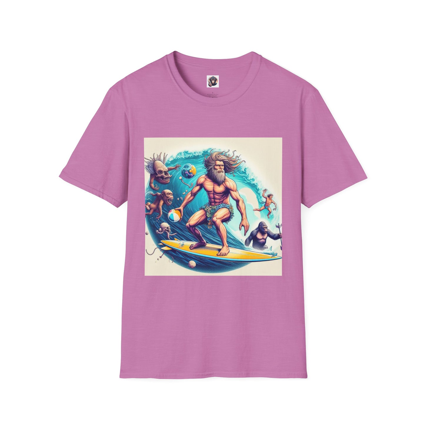 Homo Sapiens surfer T-Shirt Printify S Heather Radiant Orchid