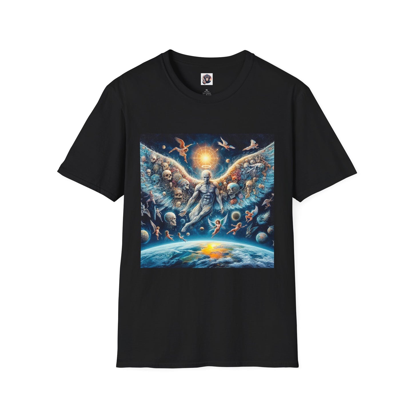 Homo Sapiens pretty Angel T-Shirt Printify XS Black