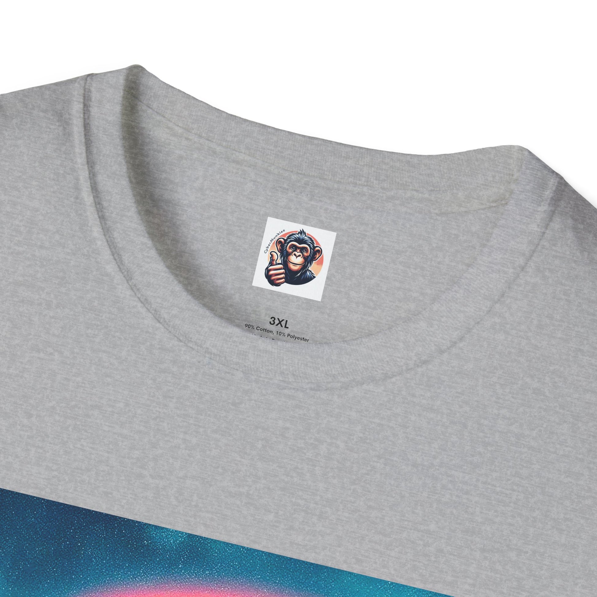 Bonobo rainbow and clouds T-Shirt Printify