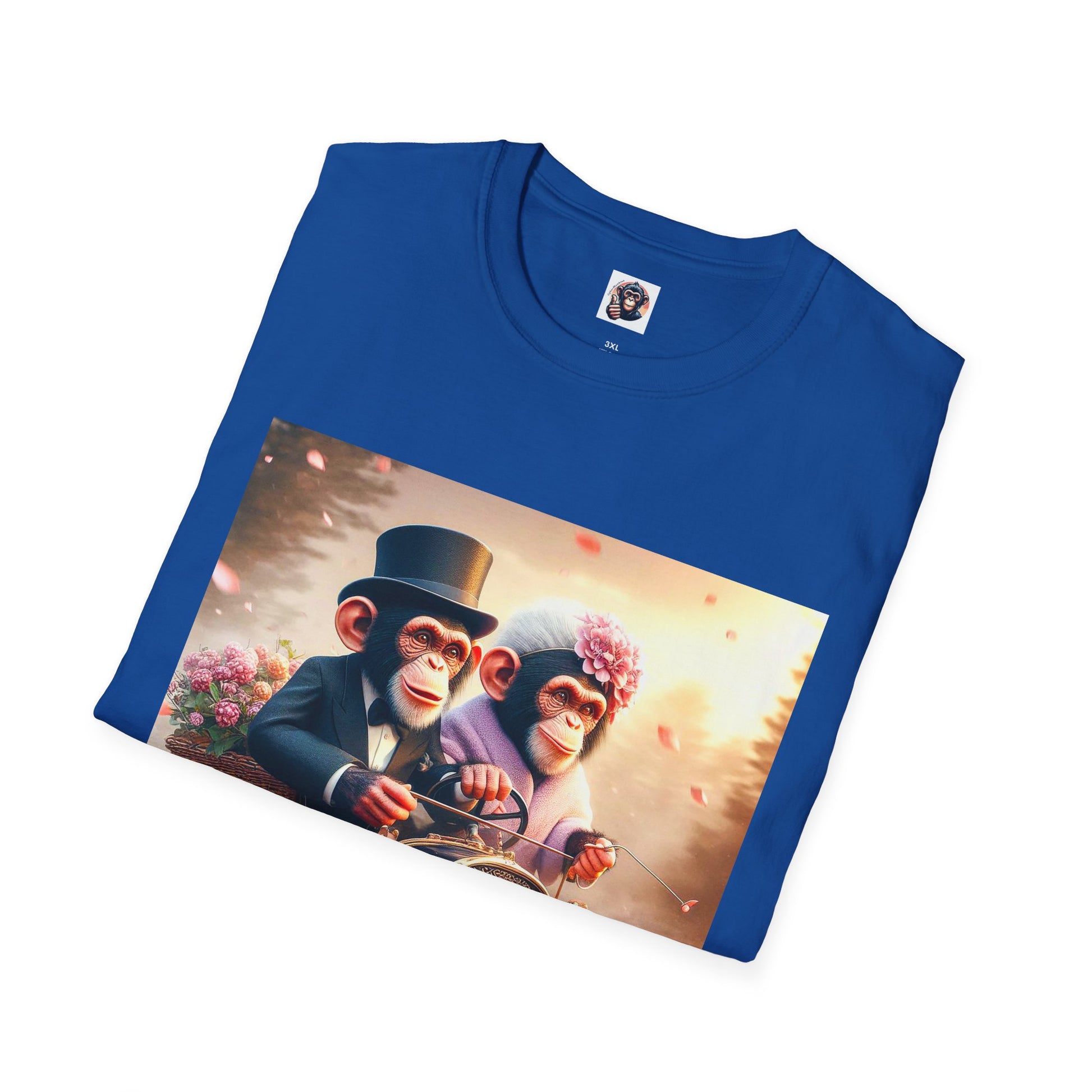Wacky Chimp driving car T-Shirt Printify