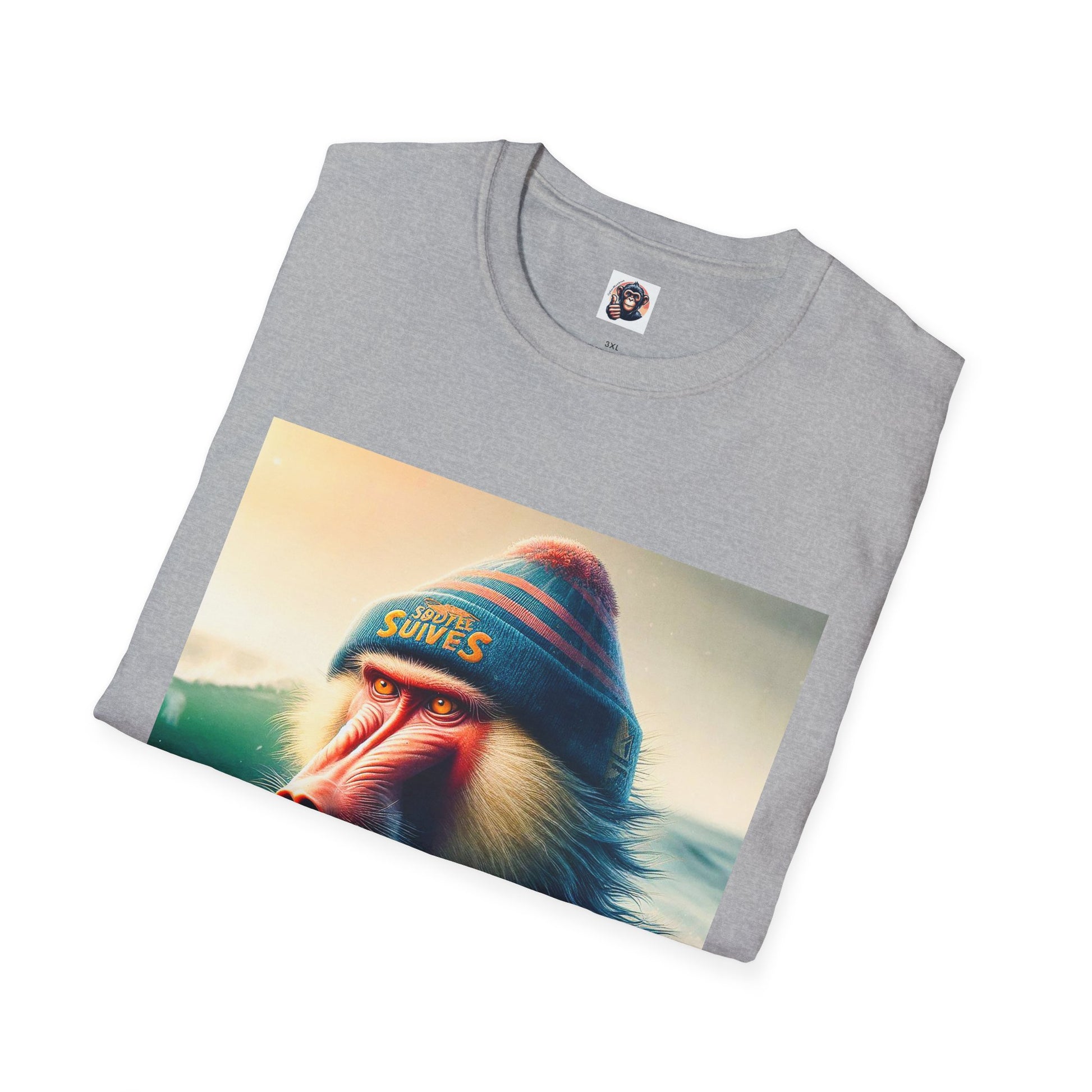 Baboon surfer T-Shirt Printify