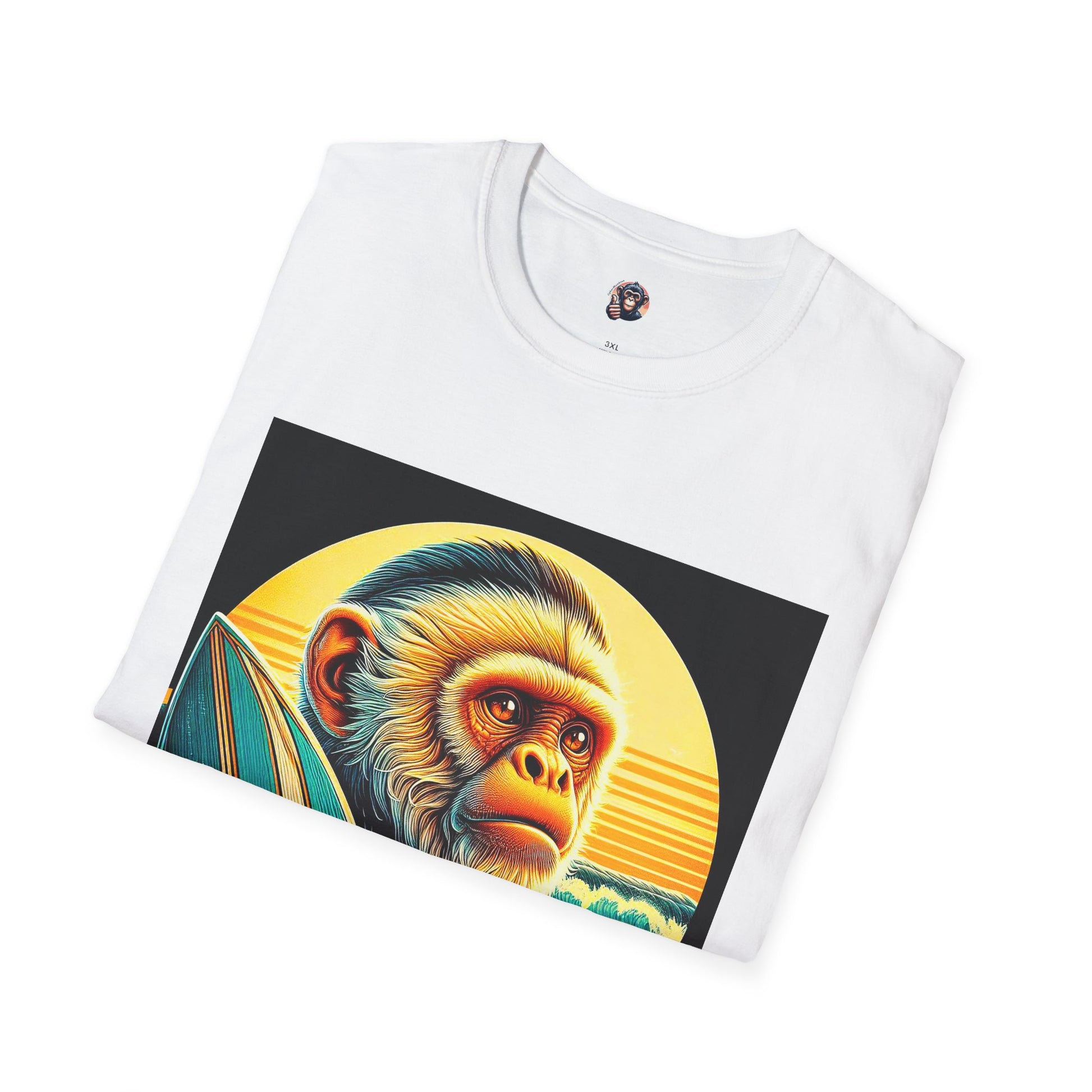 Capuchin Monkey old surfer T-Shirt Printify