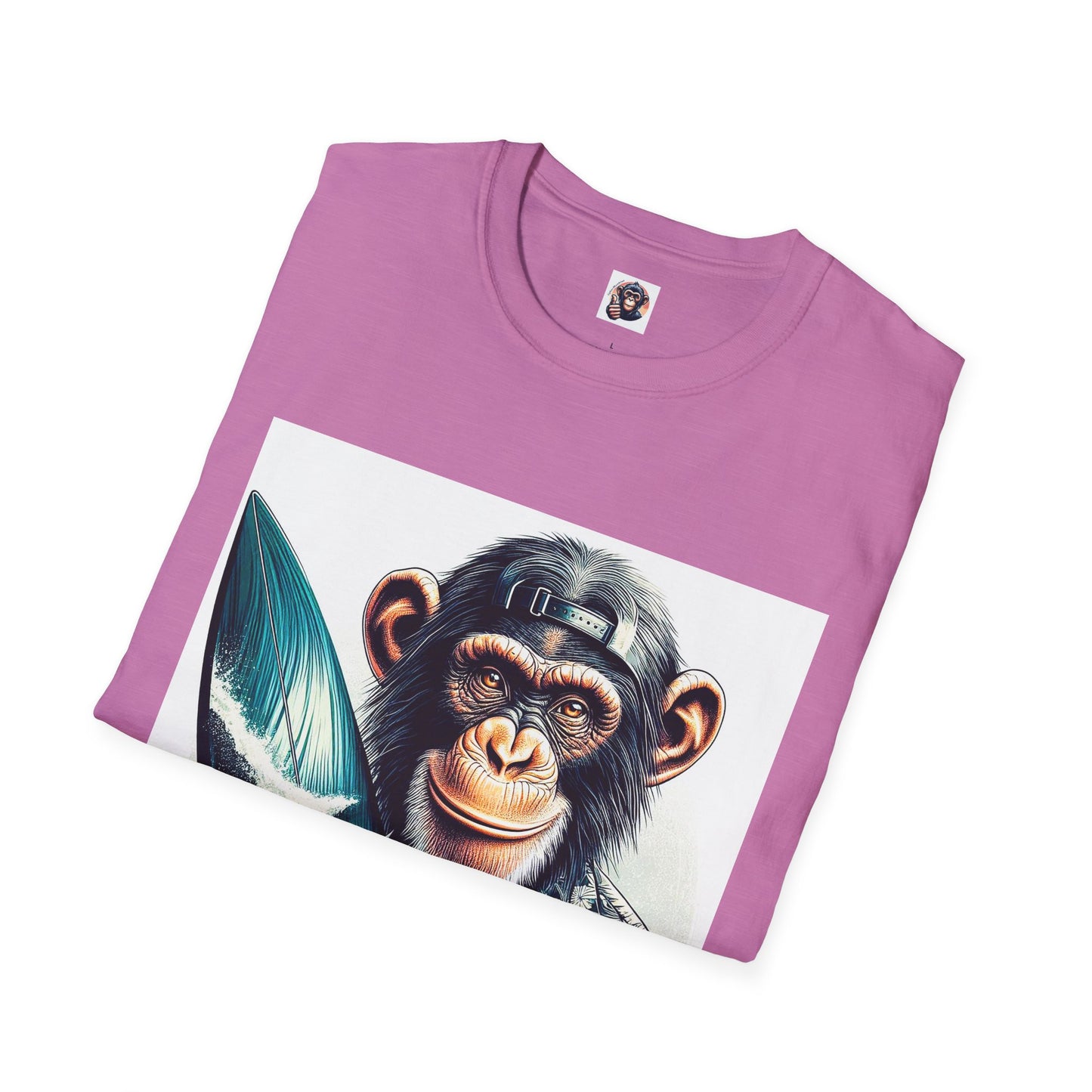 Chimp happt surfer