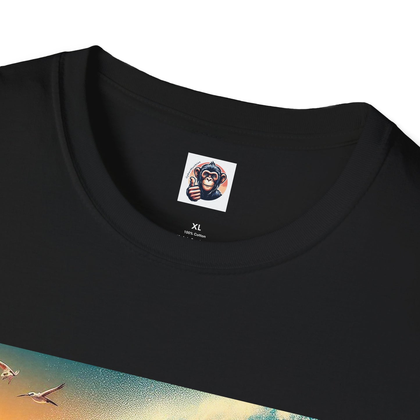 Capuchin Monkey surfing beauty T-Shirt Printify