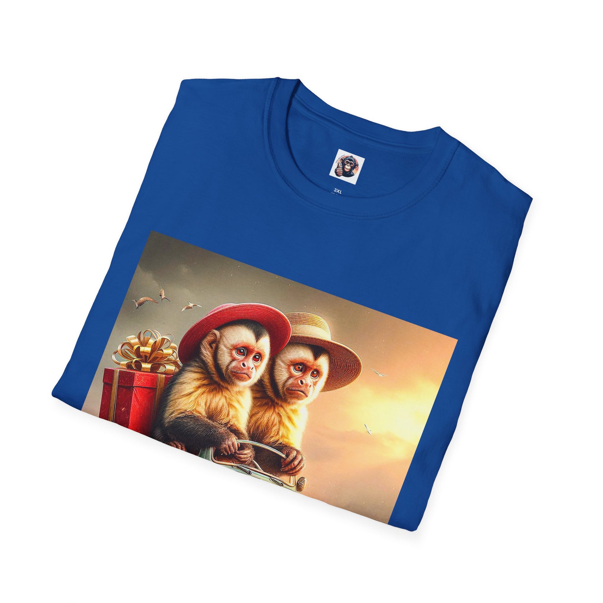 Wacky Capuchin Monkey Asian couple T-Shirt Printify